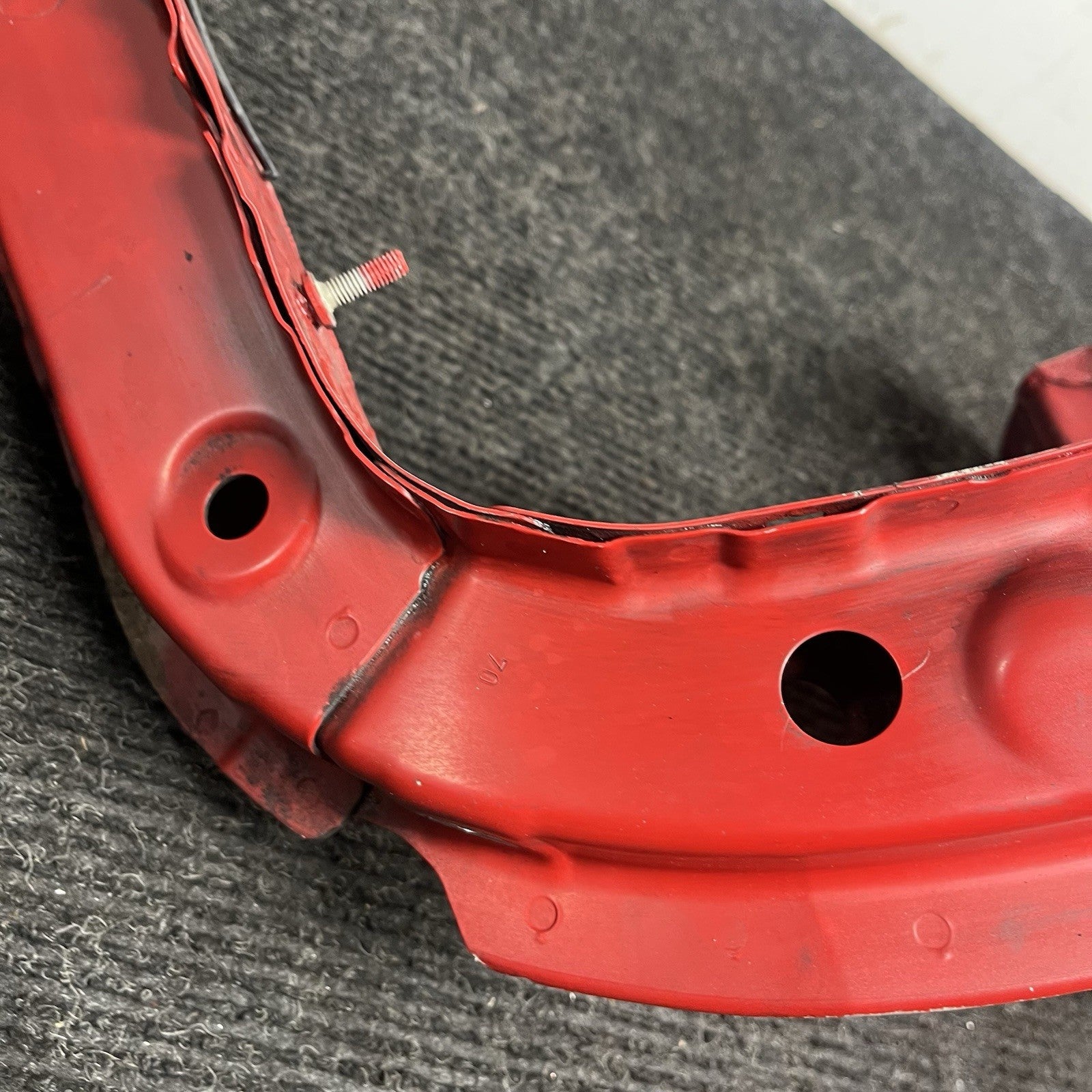 ☑️ 12-18 BMW F30 320i 328i 335i FRONT RIGHT PASSENGER SIDE FRAMERAIL CUT RED OEM