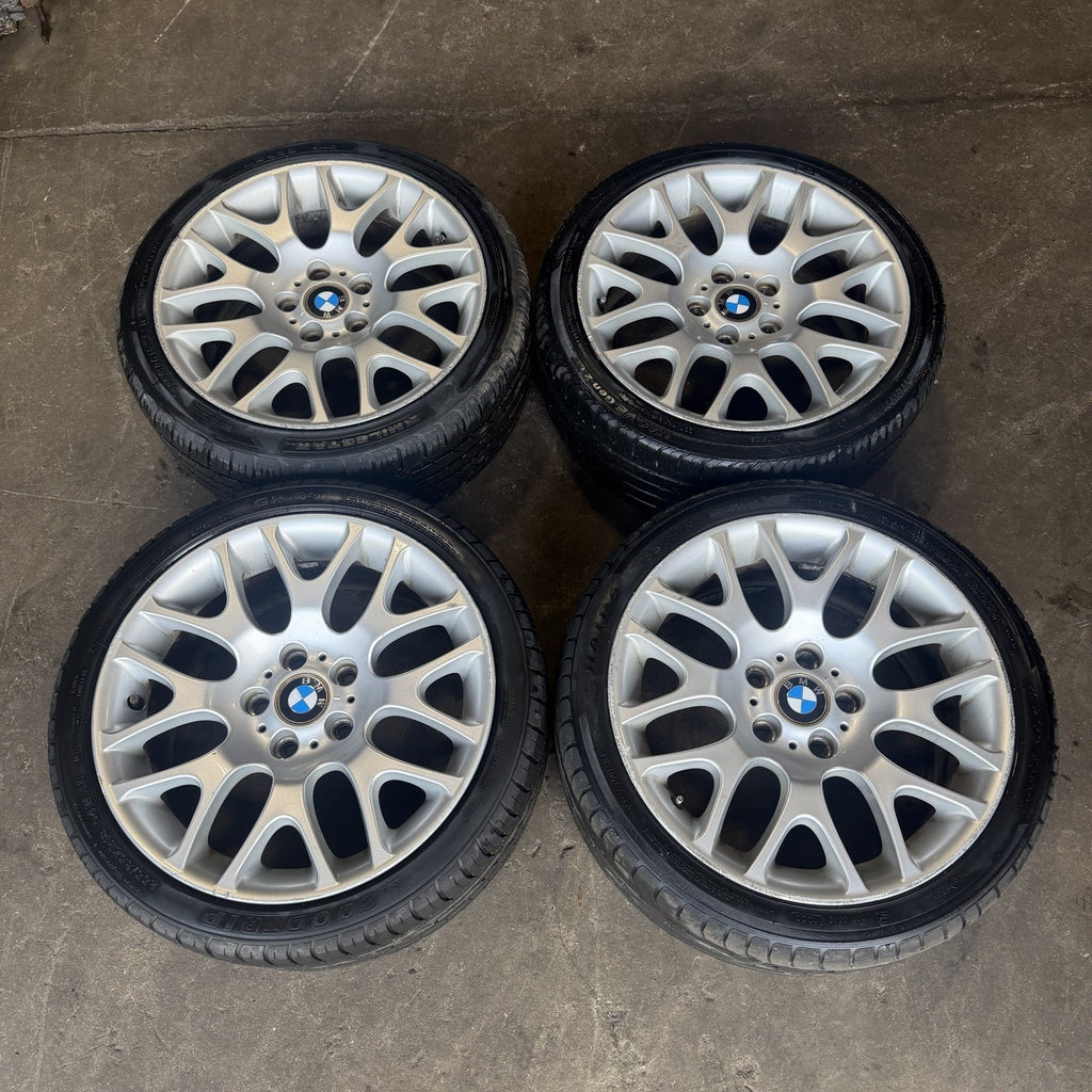 ☑️ 07-12 BMW E92 E90 E93 328i 335is Wheel Rim Tire Set Style 197 Silver BBS OEM
