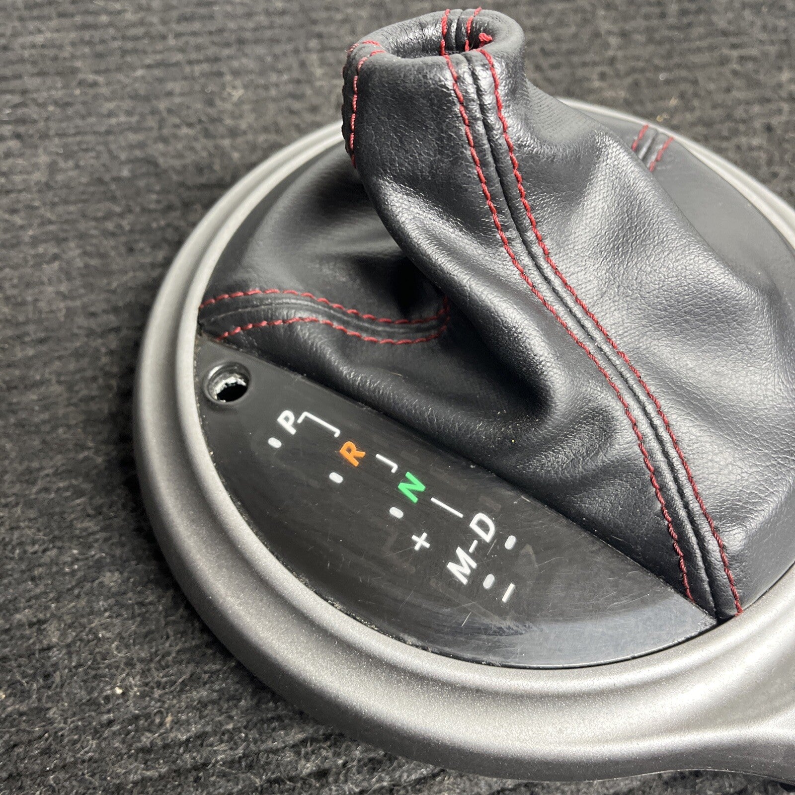 ☑️ 2013-2016 SUBARU BRZ FRS Automatic Gear Shifter Trim Boot Red Stitched OEM