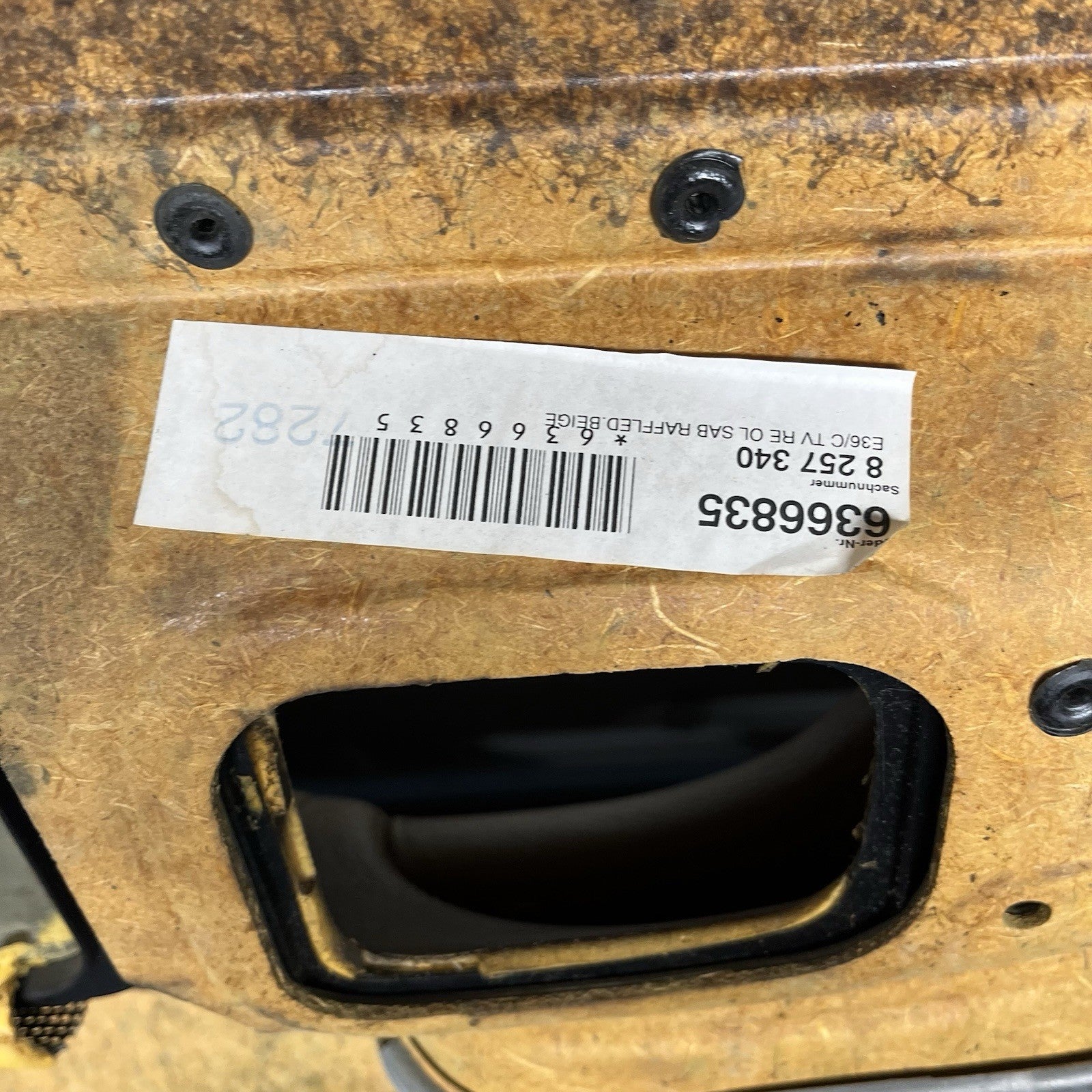 ☑️ 1994-99 BMW E36 PASSENGER SIDE DOOR PANEL RIGHT BEIGE CARD CONVERTIBLE COUPE