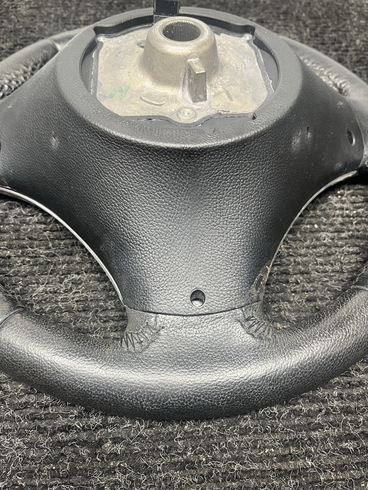 ☑️ 06-10 OEM BMW E92 E93 335 Sport Steering Wheel Black LEATHER Manual