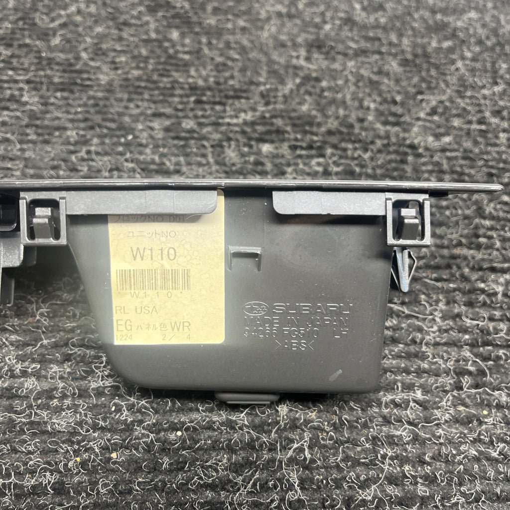 ☑️ 2011-2014 SUBARU WRX STI REAR LH DRIVER WINDOW SWITCH TRIM. P/N 94266FG510