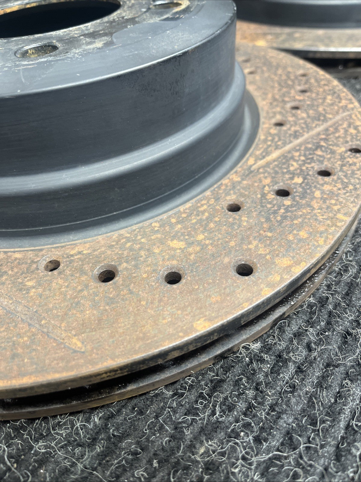 ☑️ BMW 135i ECS Tuning Cross-Drilled Slotted Semi-Floating Brake Rotor FULL SET