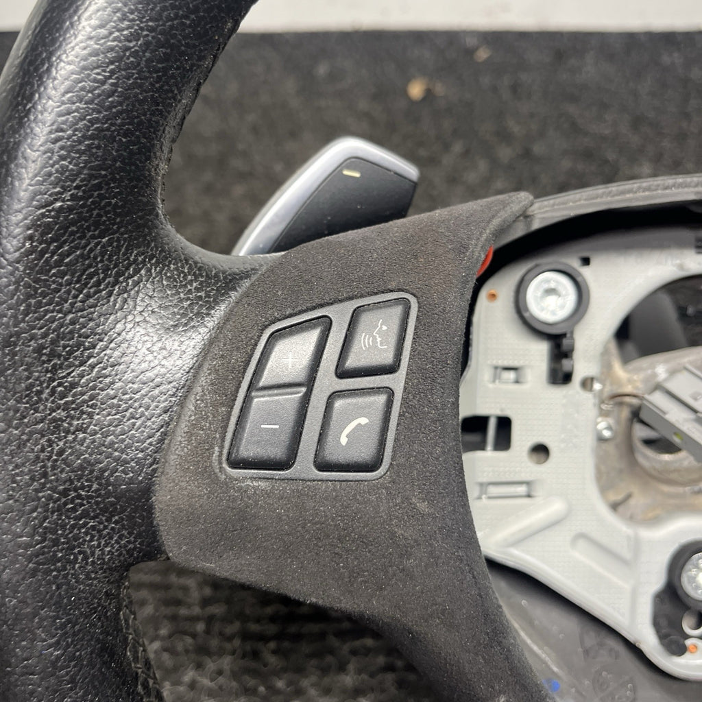 ☑️ OEM BMW E82 E88 E90 E92 E93 Sport Steering Wheel Black Leather AT w/ Shifters