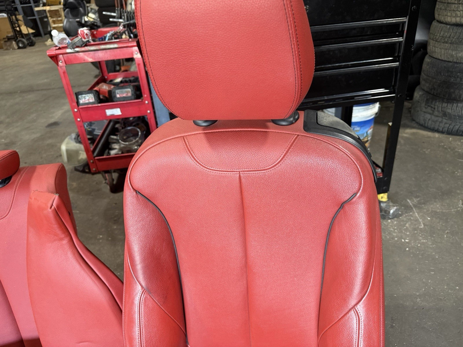 ☑️14-20 OEM BMW F22 M235 Leather Dakota Sport Seats Door Panels Interior RED SET