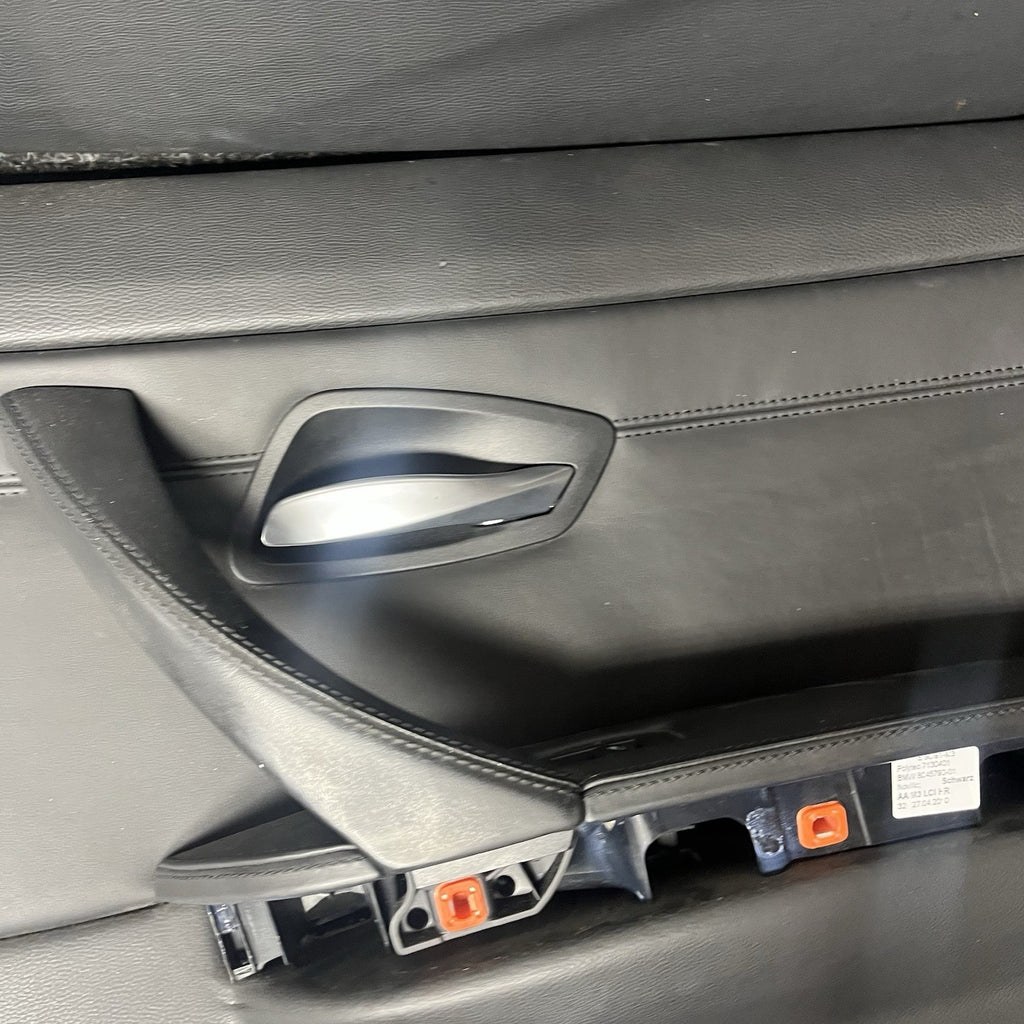 ☑️ 08-11 OEM BMW E90 M3 Sedan Full Set Door Card Panel Leather Novillo Black