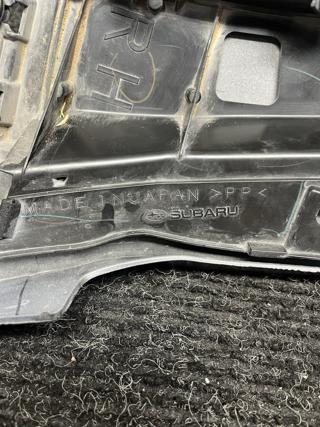 ☑️ 2015 2021 SUBARU WRX STI FRONT RIGHT FENDER MOLDING GARNISH OEM BLACK