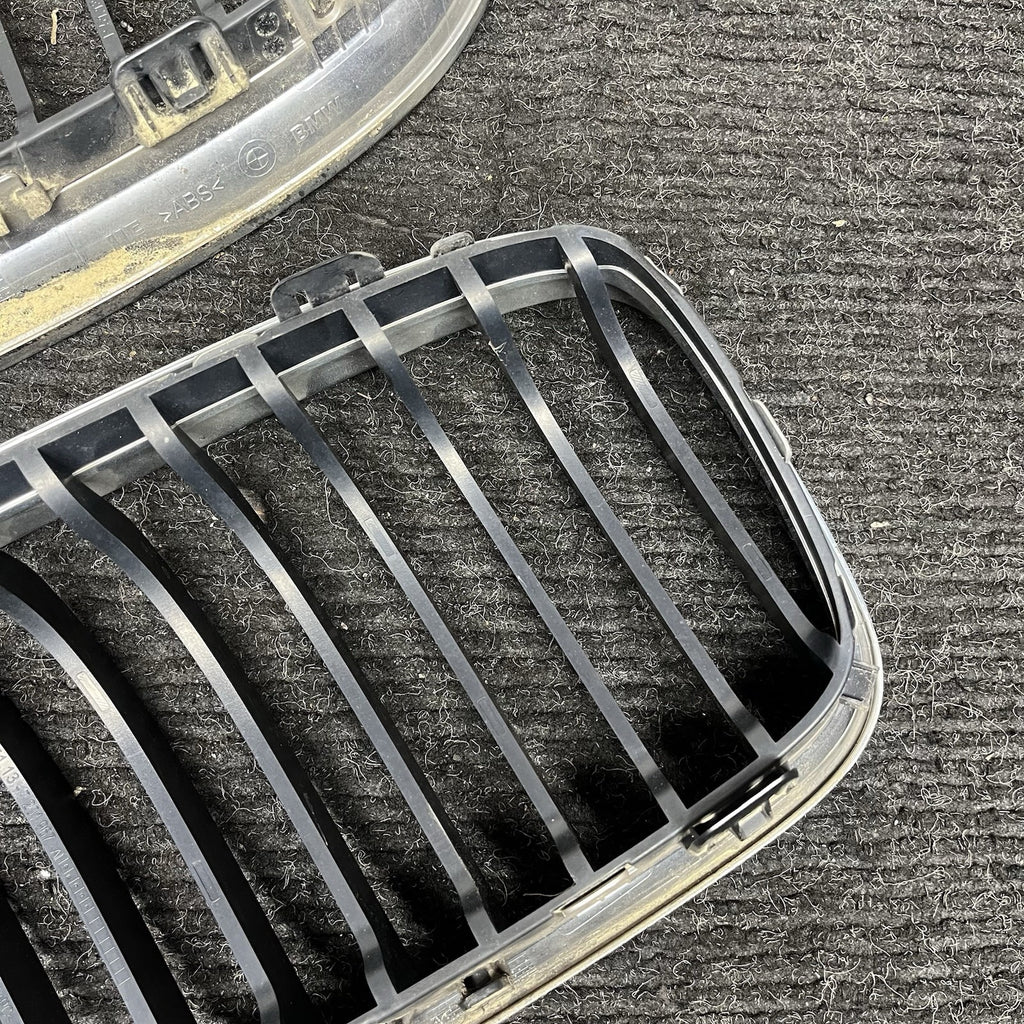 ☑️ BMW 3 Series E90 E91 Front Bumper Grill Pair Kidney 7201967 7201968 GENUINE