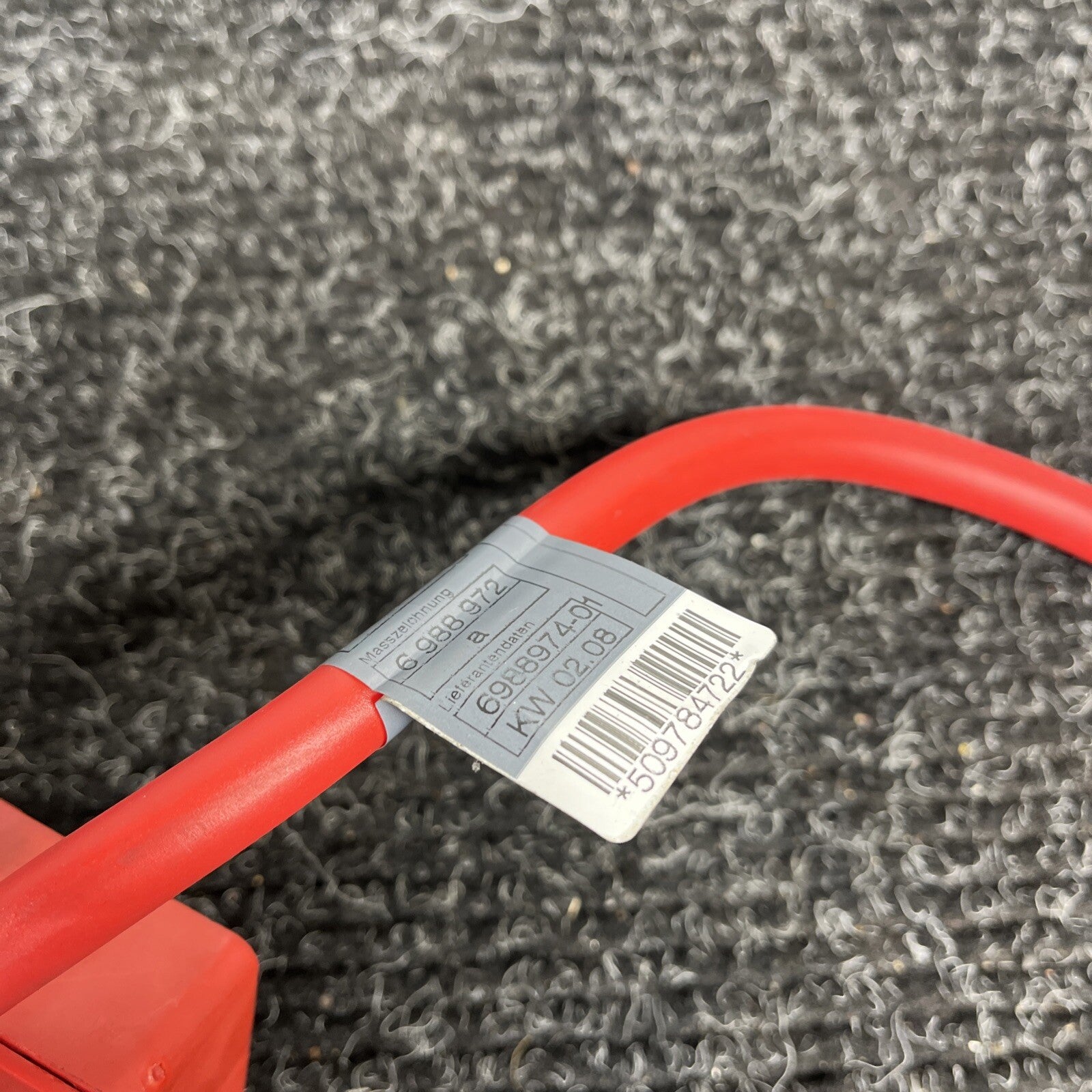 ☑️ 06-13 OEM BMW E82 E90 E92 E88 Battery Plus Pole Terminal Positive Red Cable