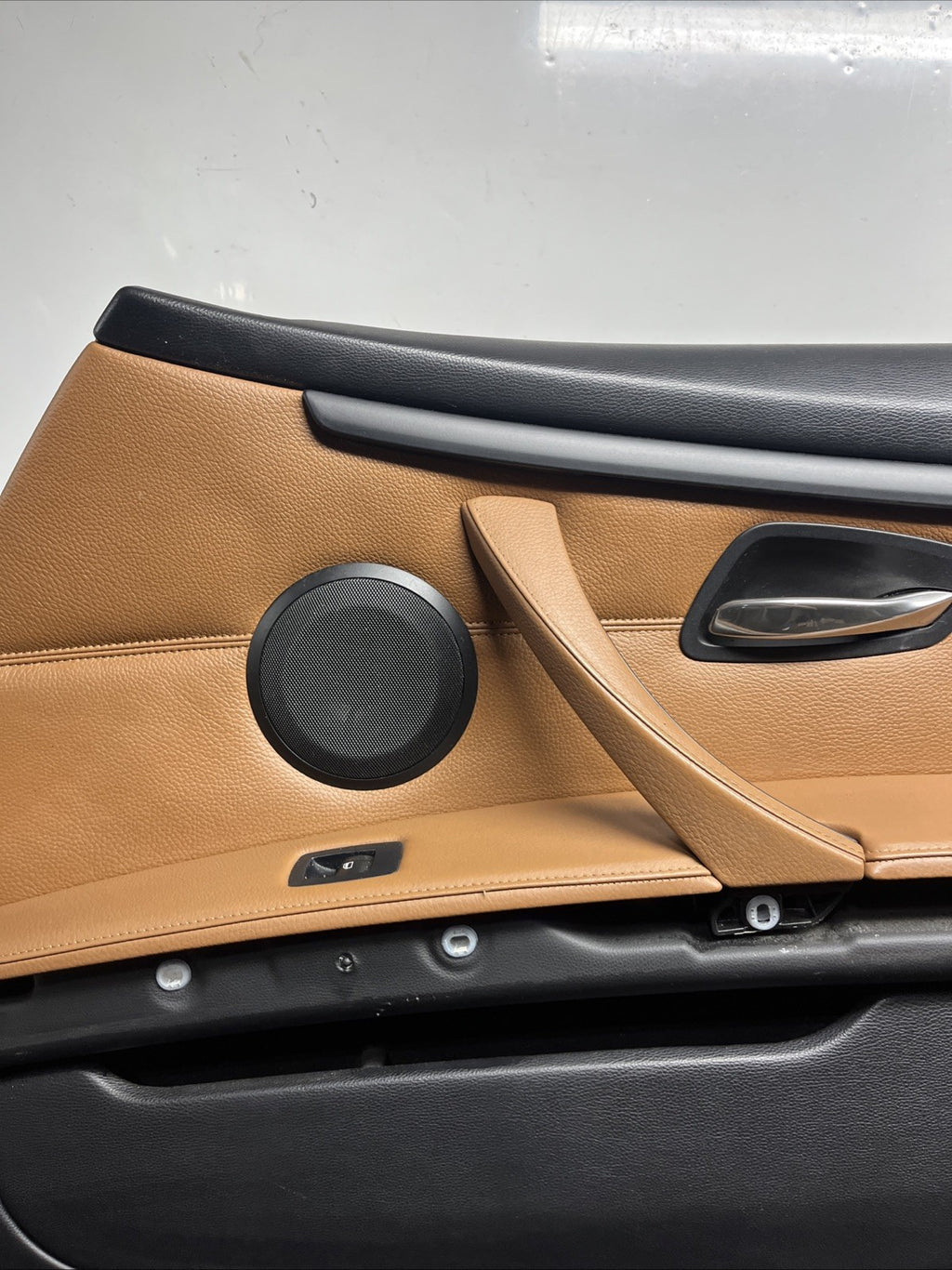 ☑️ 07-13 OEM BMW E93 E92 Front Passenger Door Card Panels Black Dakota LEATHER