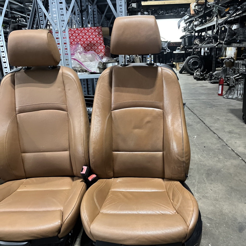 ☑️ 07-13 OEM BMW E92 Front Left Right SPORT Seats Black Dakota Leather HEATED