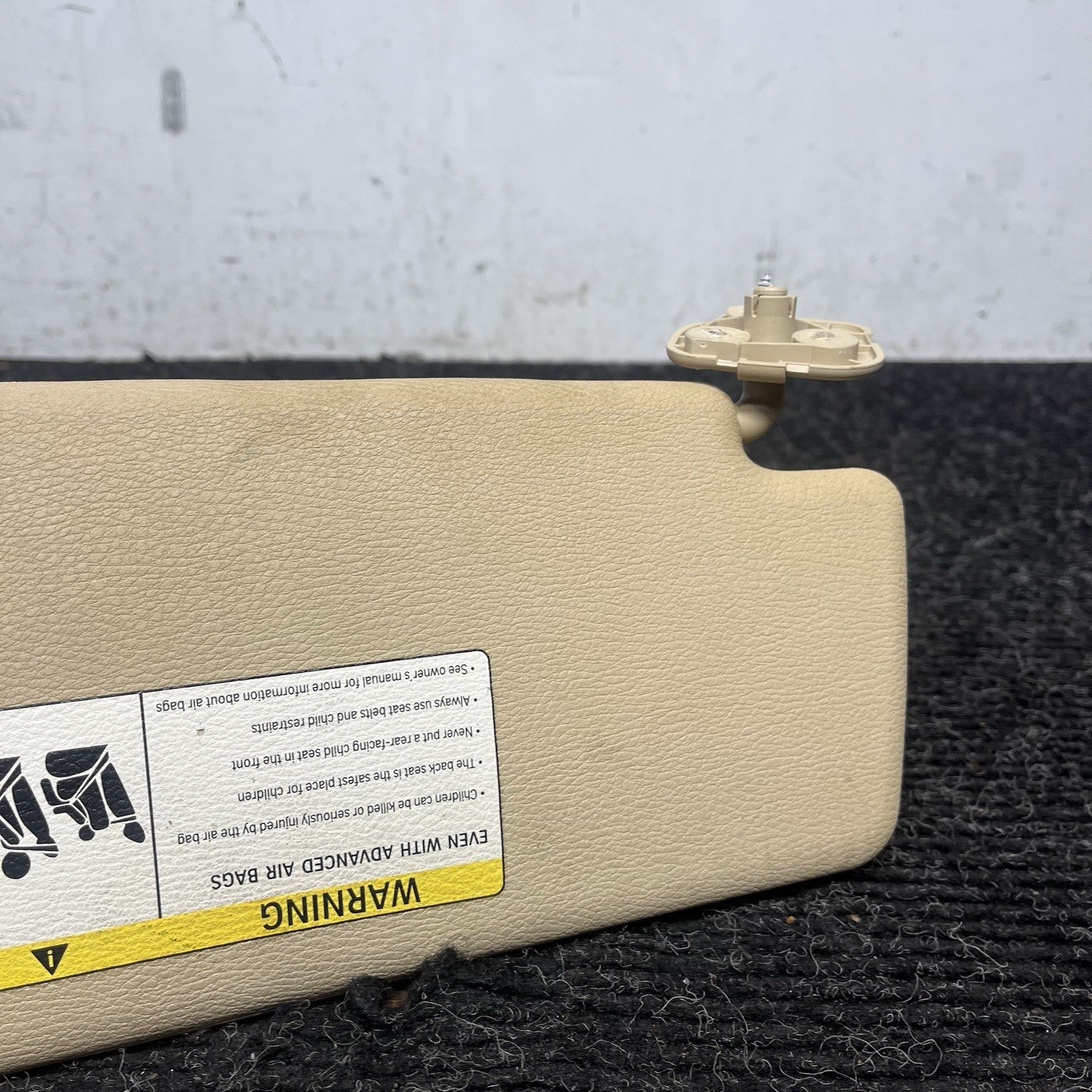 ☑️ 2007-2013 BMW E70 X5 X5M Front Left Right Interior Sun Visor Pair BEIGE OEM