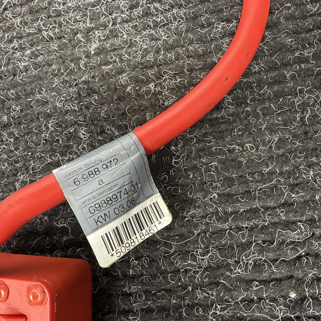 ☑️06-13 OEM BMW E82 E90 E92 M3 335 Battery Plus Pole Terminal Positive Red Cable