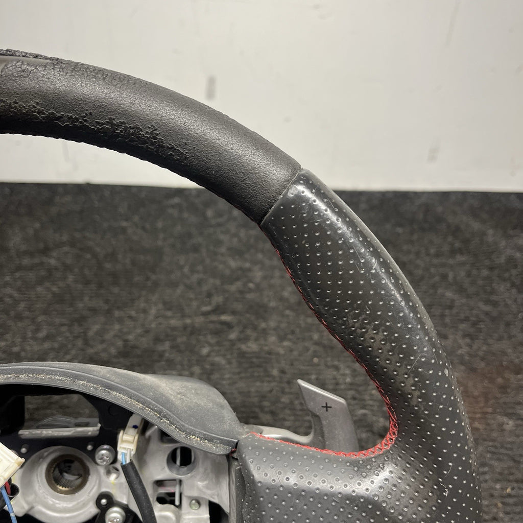 ☑️ 2013-2016 SCION FRS Subaru BRZ OEM Steering wheel Red Stitched Shift Paddles