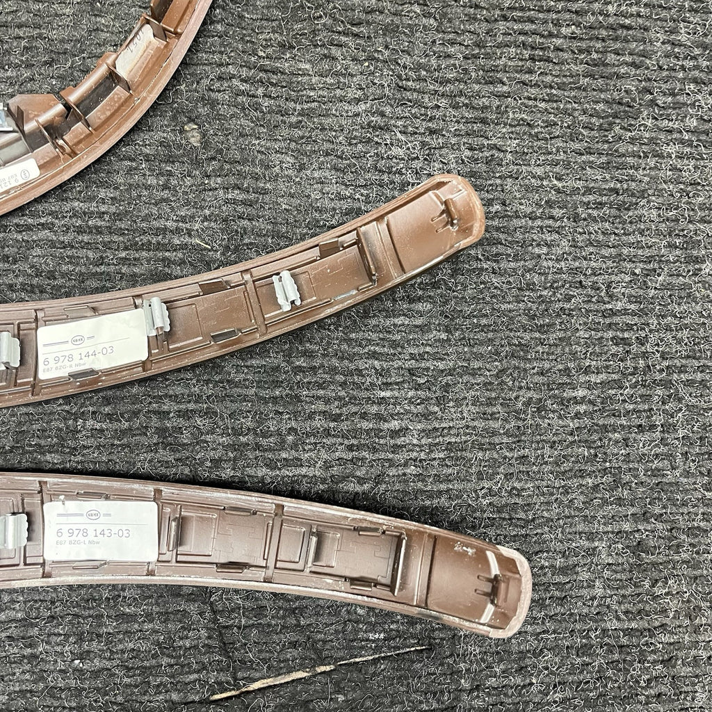 ☑️ 08-13 OEM BMW E82 E88 135 Dash Center Console Door Wood Interior Trim SET