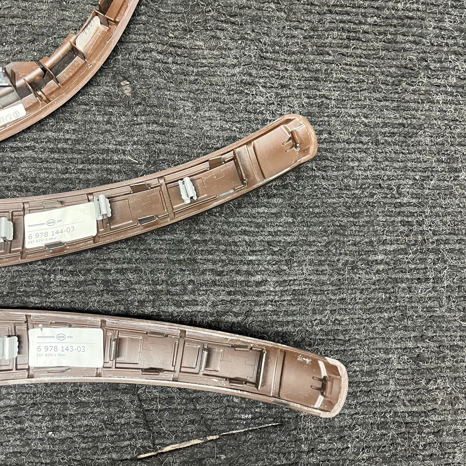 ☑️ 08-13 OEM BMW E82 E88 135 Dash Center Console Door Wood Interior Trim SET