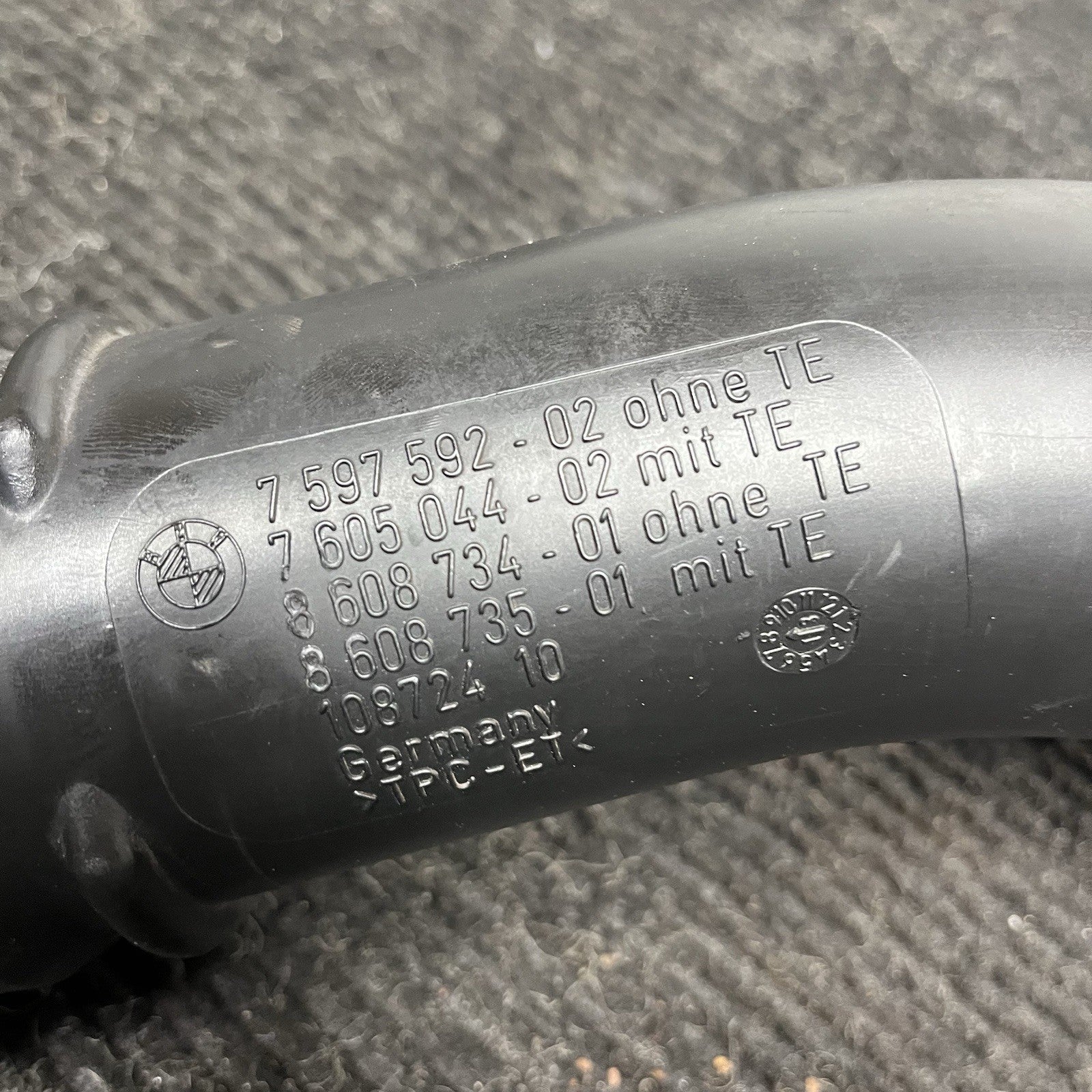 ☑️ 12-18 BMW F25 F30 F32 F33 F36 N20 TURBOCHARGER AIR PRESSURE PIPE OEM 7597592