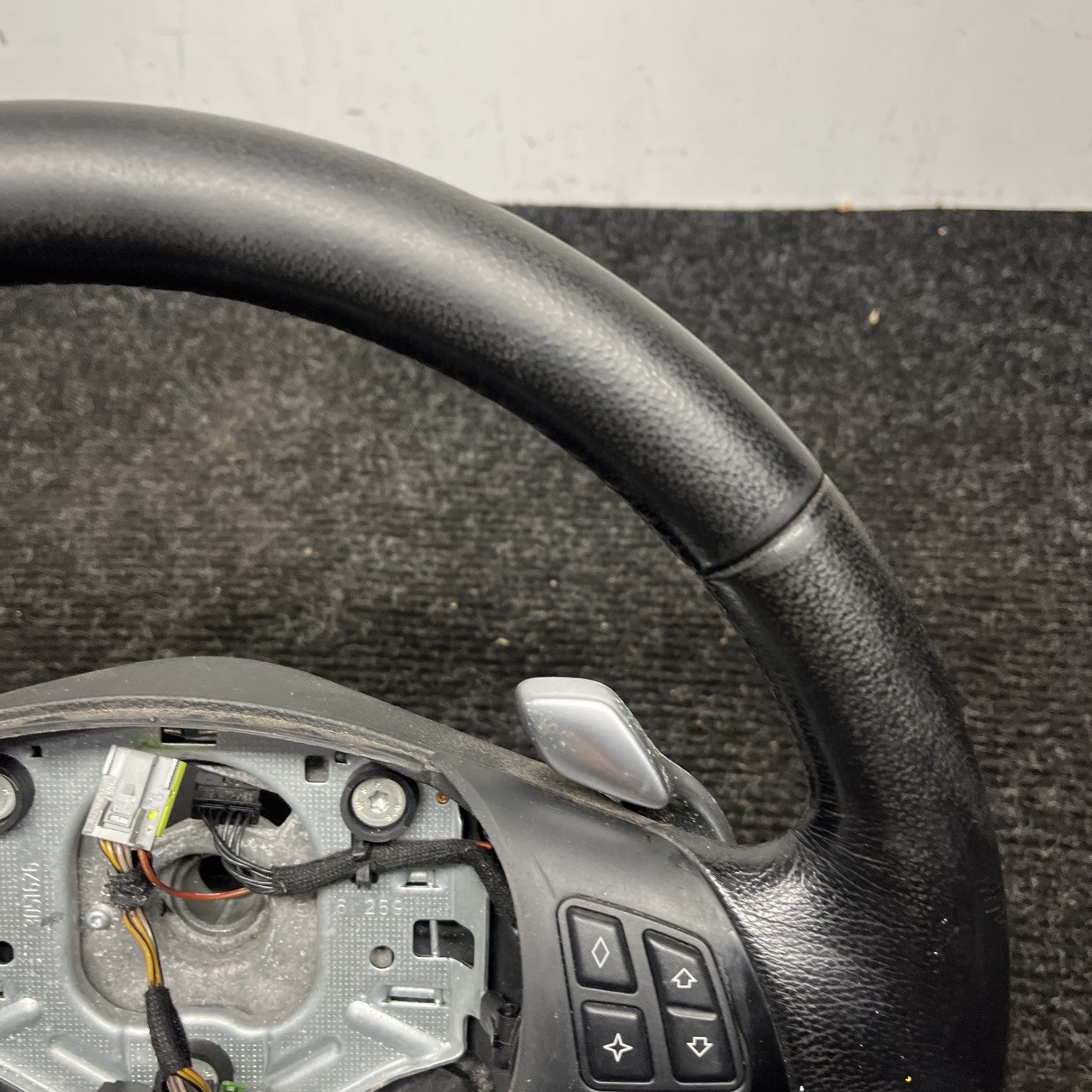 ☑️ 06-10 OEM BMW E92 E93 335 Sport Steering Wheel Black LEATHER w/Paddles