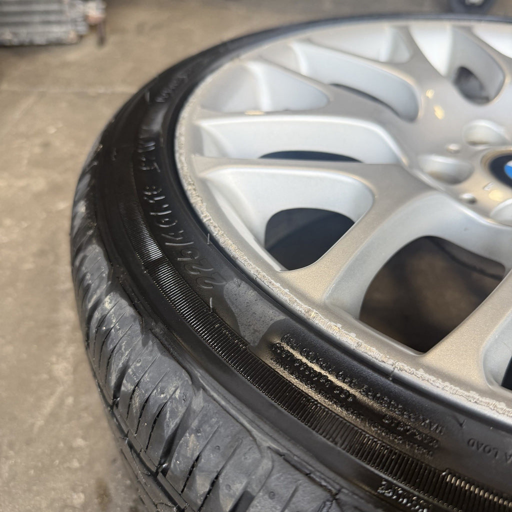 ☑️ 07-12 BMW E92 E90 E93 328i 335is Wheel Rim Tire Set Style 197 Silver BBS OEM