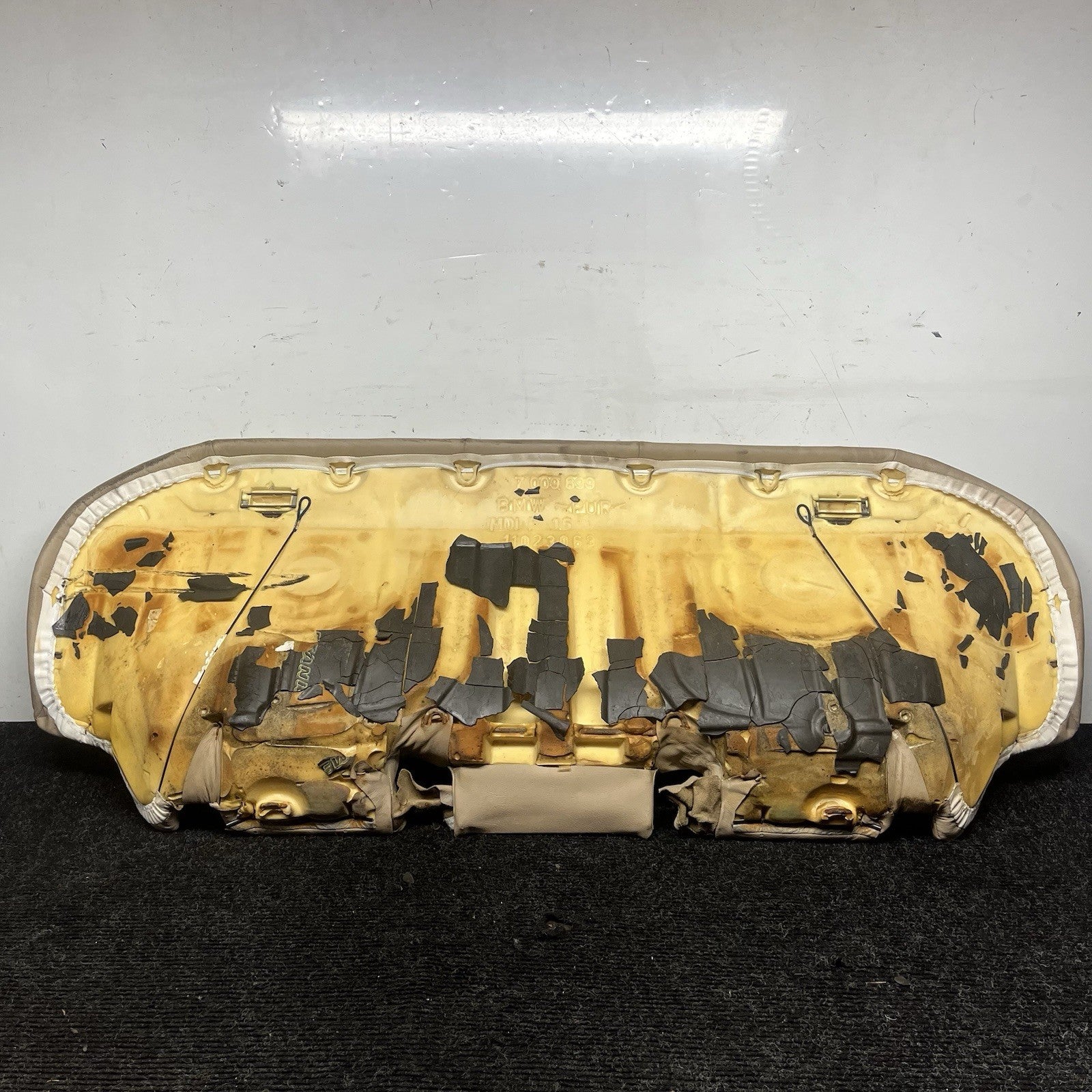 ☑️ 00-06 BMW E46 3-Series Coupe Rear Seat Bottom Bench Folding Beige Leather OEM