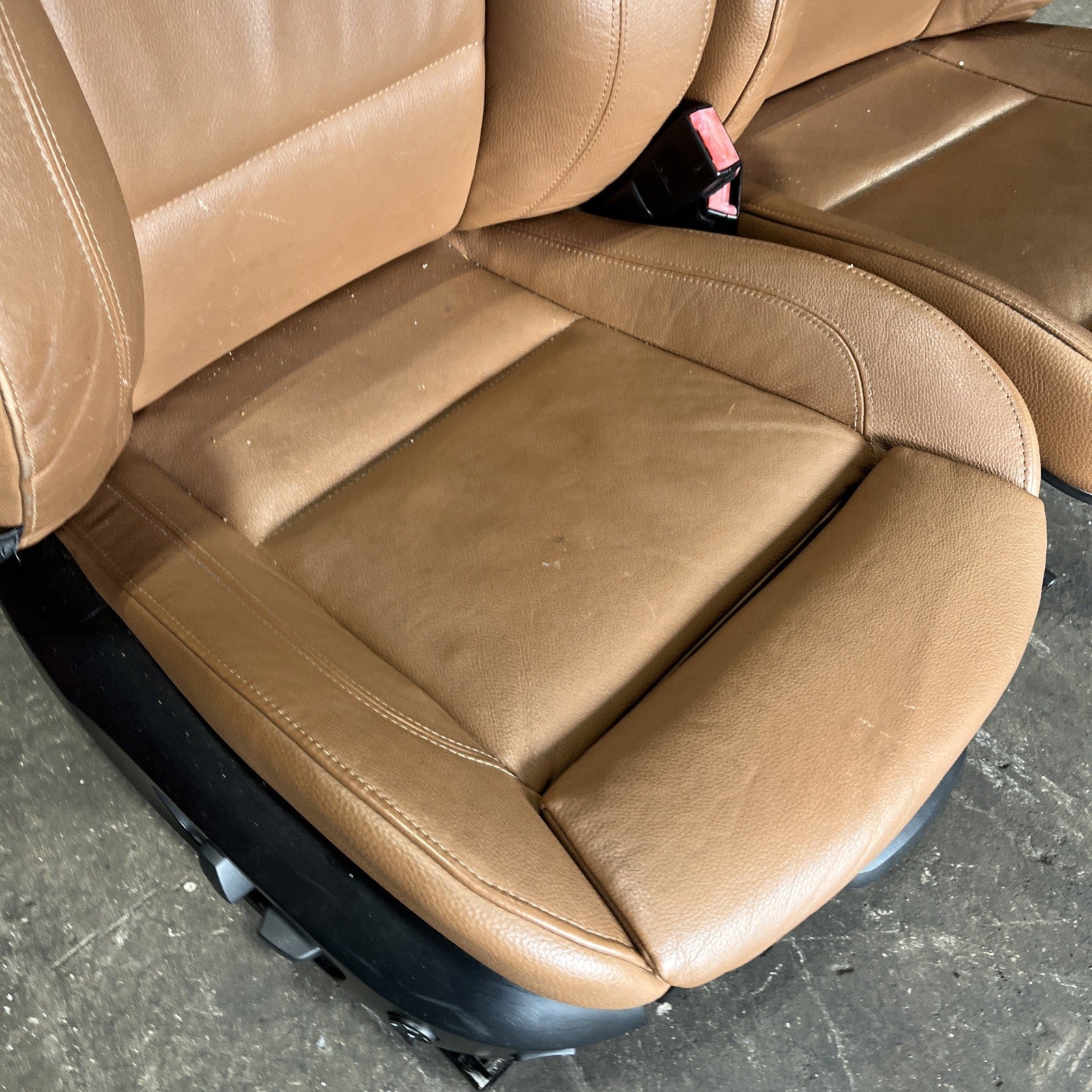 ☑️ BMW E92 328 335 2dr Front & Right Interior Sport Seat Set Saddle Brown OEM