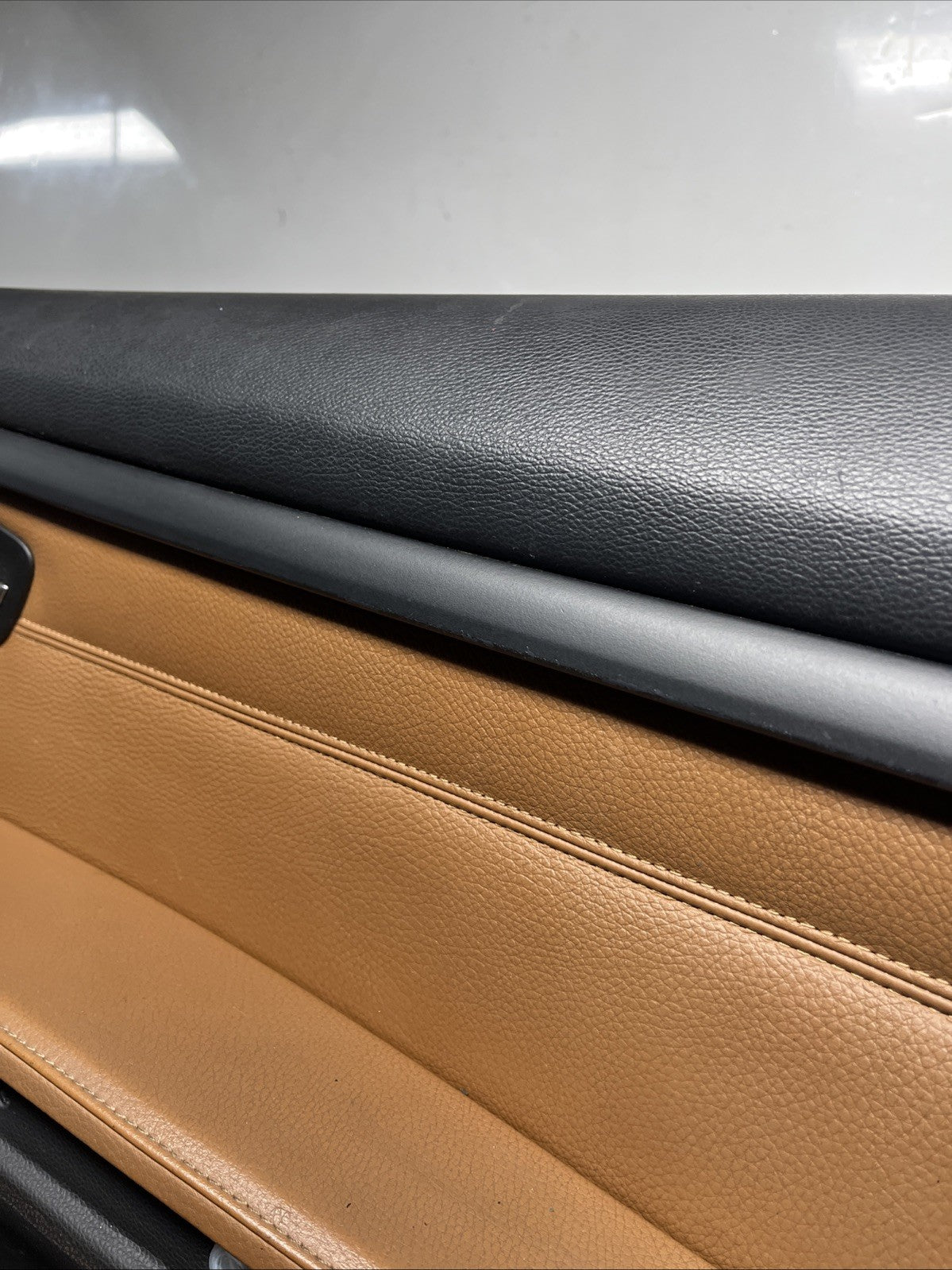 ☑️ 07-13 OEM BMW E93 E92 Front Passenger Door Card Panels Black Dakota LEATHER