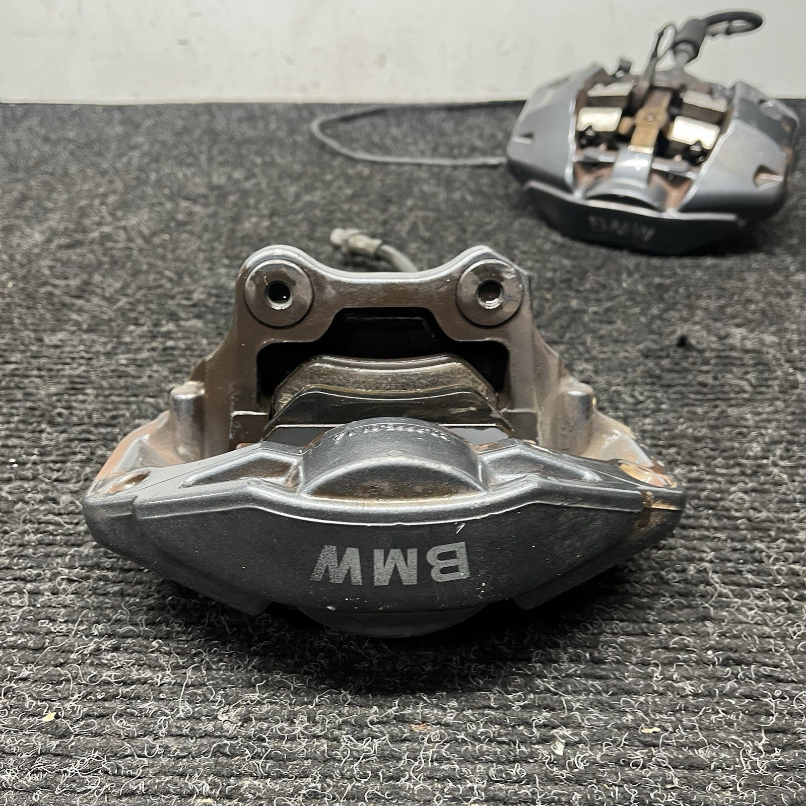 ☑️BMW E82 E88 135i FRONT REAR BRAKE CALIPERS SET FOUR BREMBO GREY GRAY 08-13 OEM