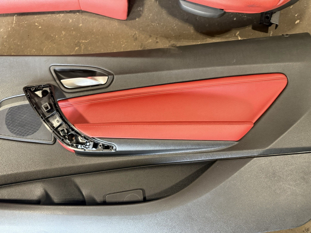 ☑️14-20 OEM BMW F22 M235 Leather Dakota Sport Seats Door Panels Interior RED SET