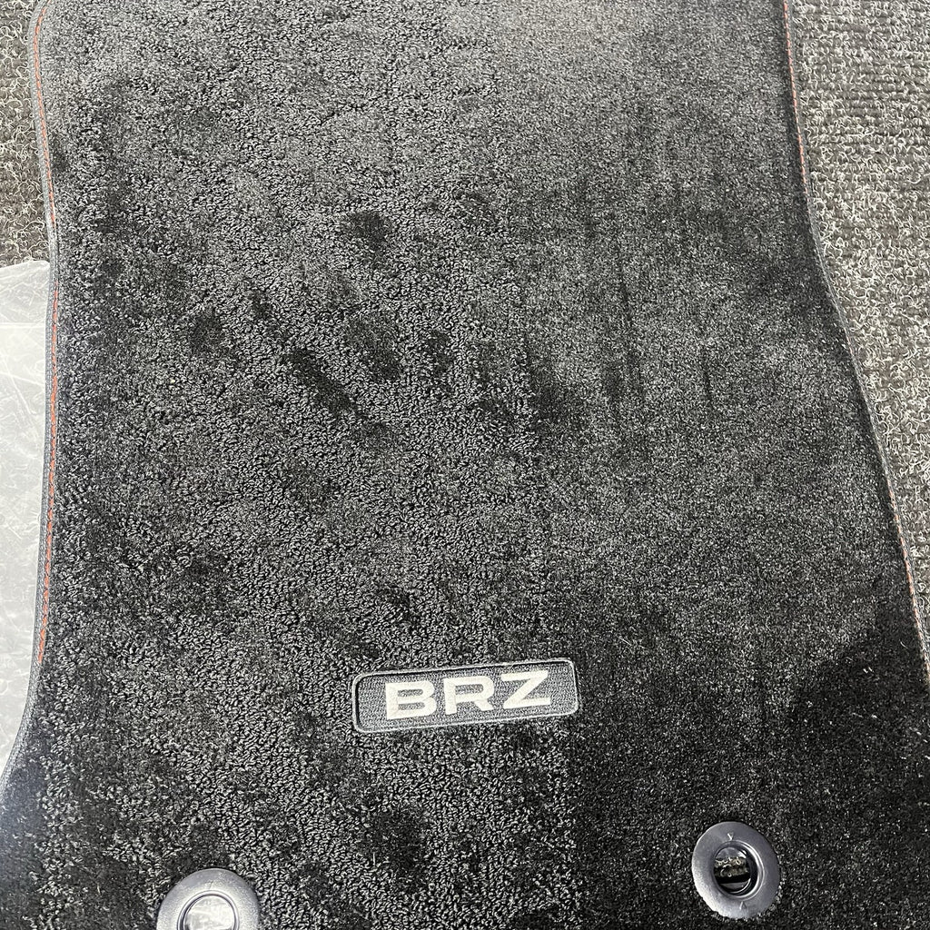 ☑️ 2022-2025 Subaru BRZ OEM Black Carpeted Floor Mats Red Stitching Brand New