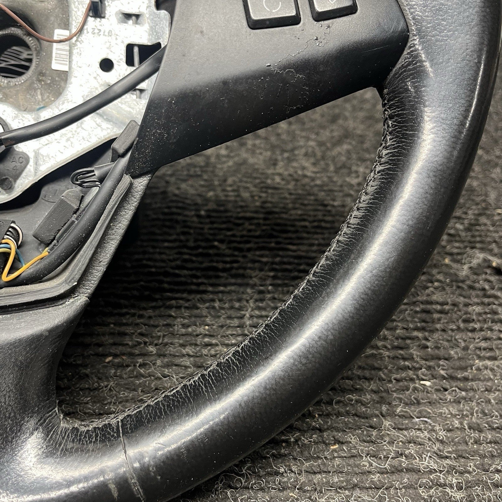 ☑️ 2007-2013 BMW E70 X5 Sport Leather Steering Wheel Assembly Black OEM