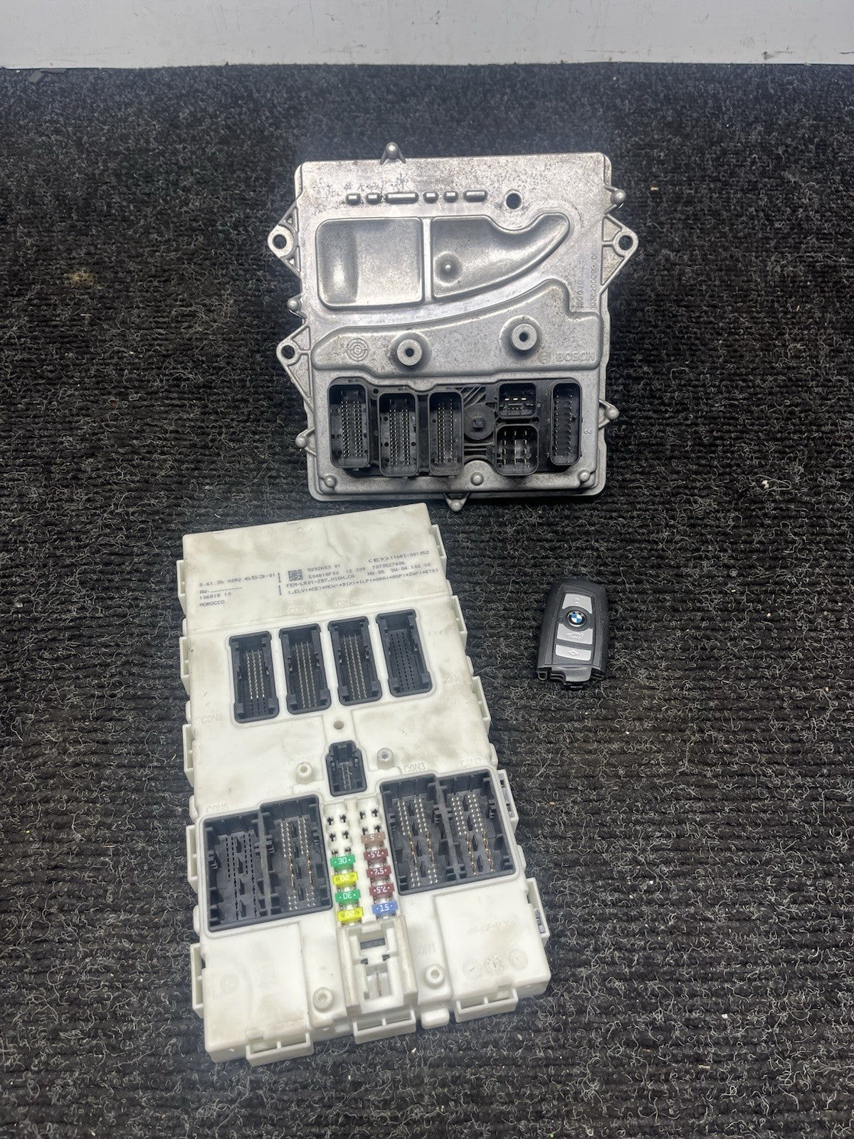 ☑️ BMW F22 F30 F32 F15 F16 M235i 335i N55 ENGINE ECU DME FEM IGNITION KEY SET