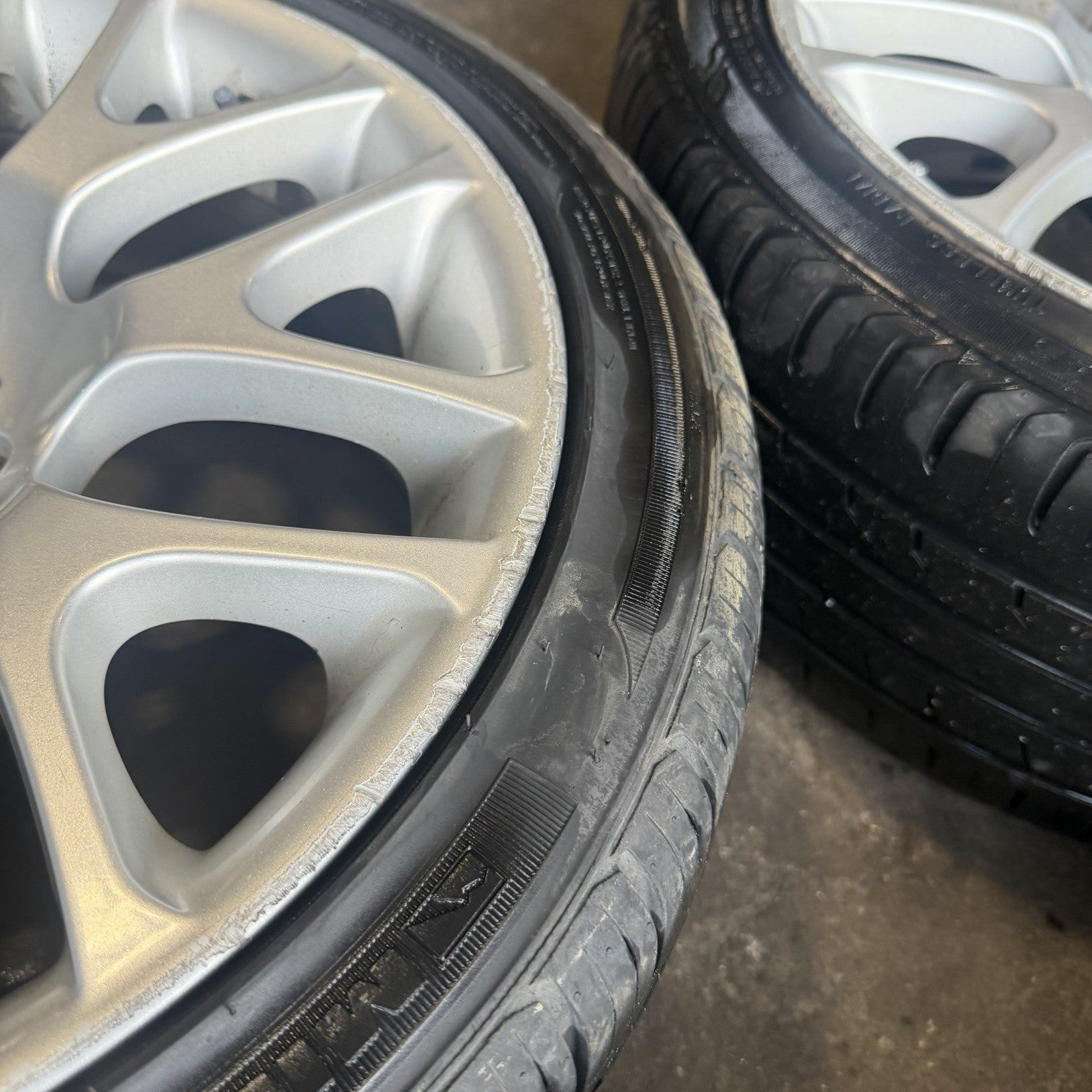 ☑️ 07-12 BMW E92 E90 E93 328i 335is Wheel Rim Tire Set Style 197 Silver BBS OEM