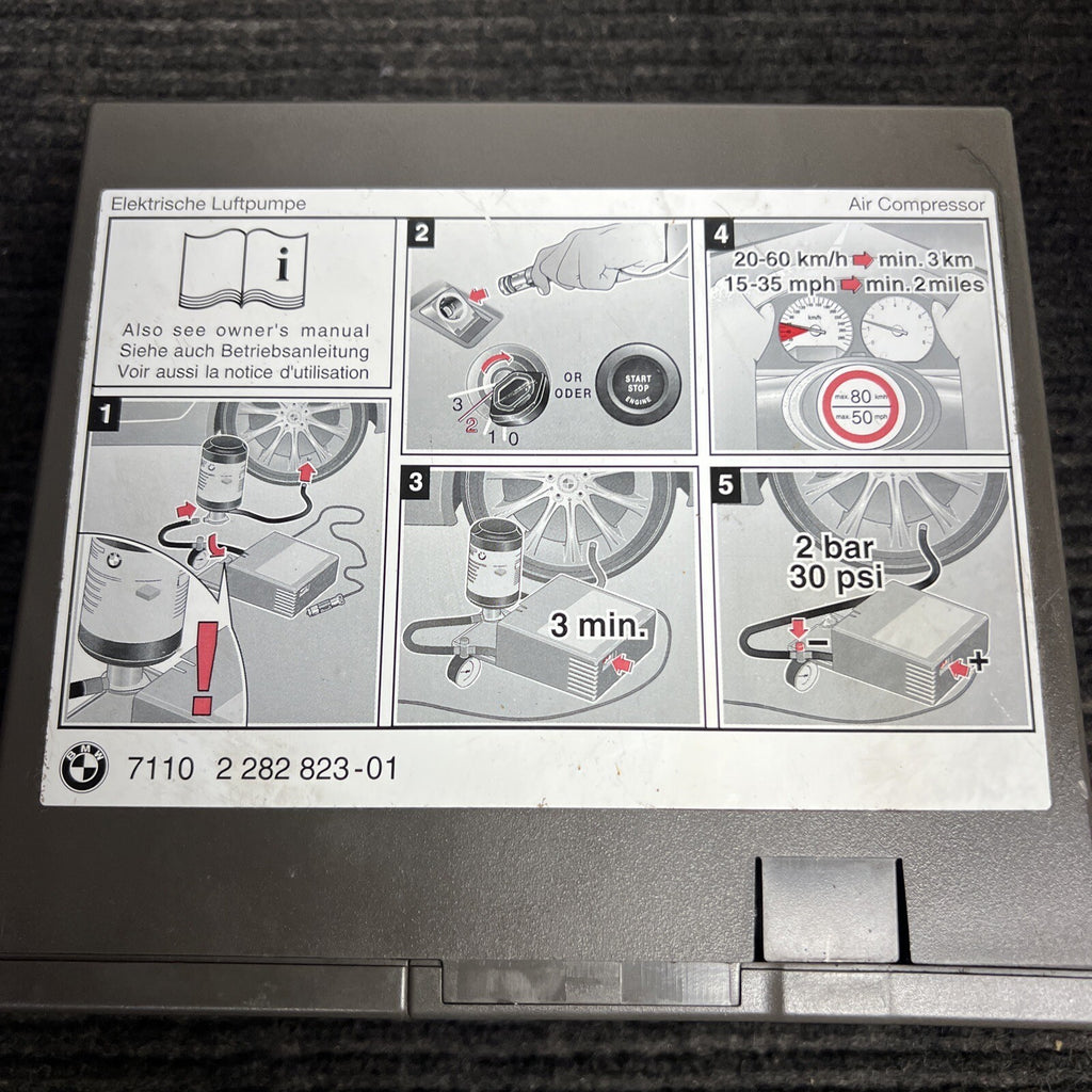 ☑️ 2008 2009 2010 2011 2012 2013 BMW M3 E93 Trunk Tire Inflator Flat Fix Foam