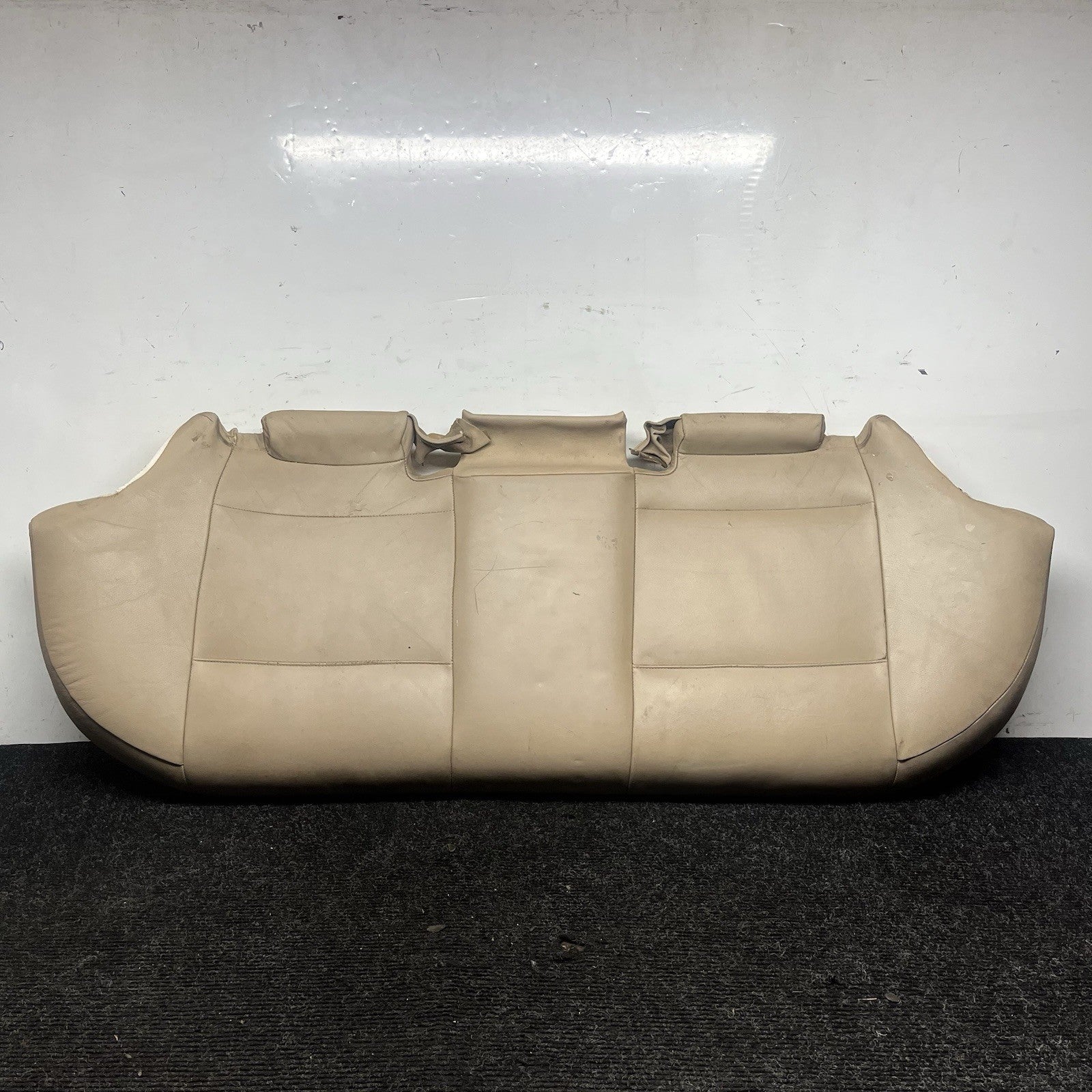 ☑️ 00-06 BMW E46 3-Series Coupe Rear Seat Bottom Bench Folding Beige Leather OEM