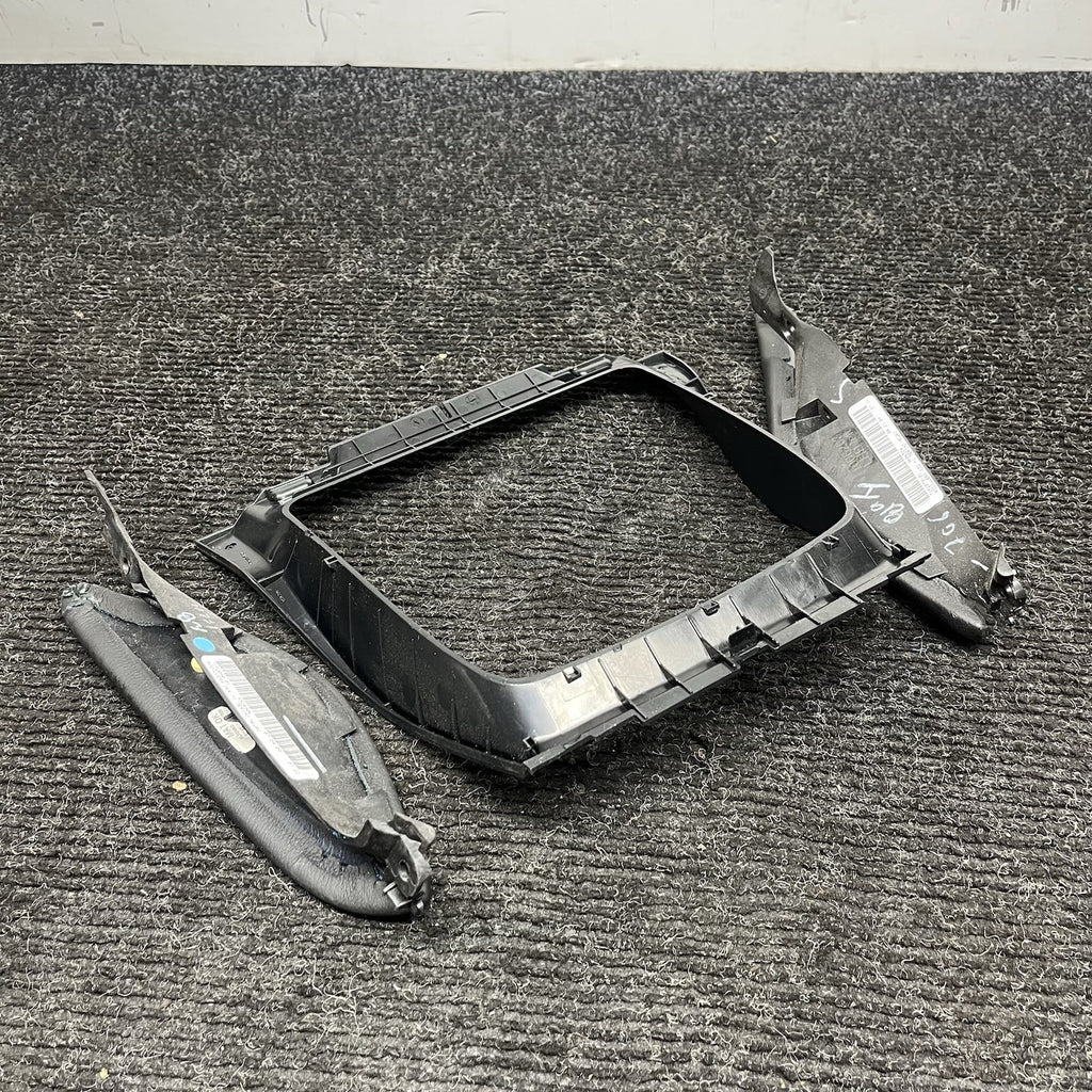 ☑️ 2007-2014 BMW X6 E71 FRONT CENTER LEFT & RIGHT CONSOLE PAD TRIM SET BLACK OEM