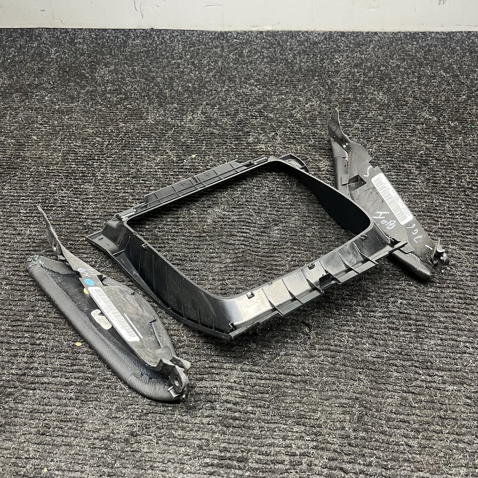 ☑️ 2007-2014 BMW X6 E71 FRONT CENTER LEFT & RIGHT CONSOLE PAD TRIM SET BLACK OEM