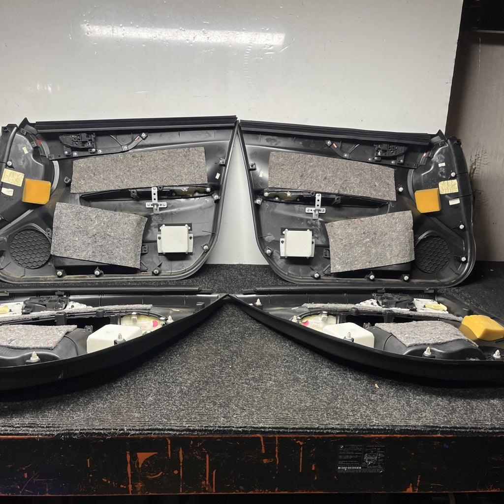 ☑️ 2011-2014 SUBARU IMPREZA WRX & STI DOOR PANELS DOOR CARDS BLACK/RED STITCHED
