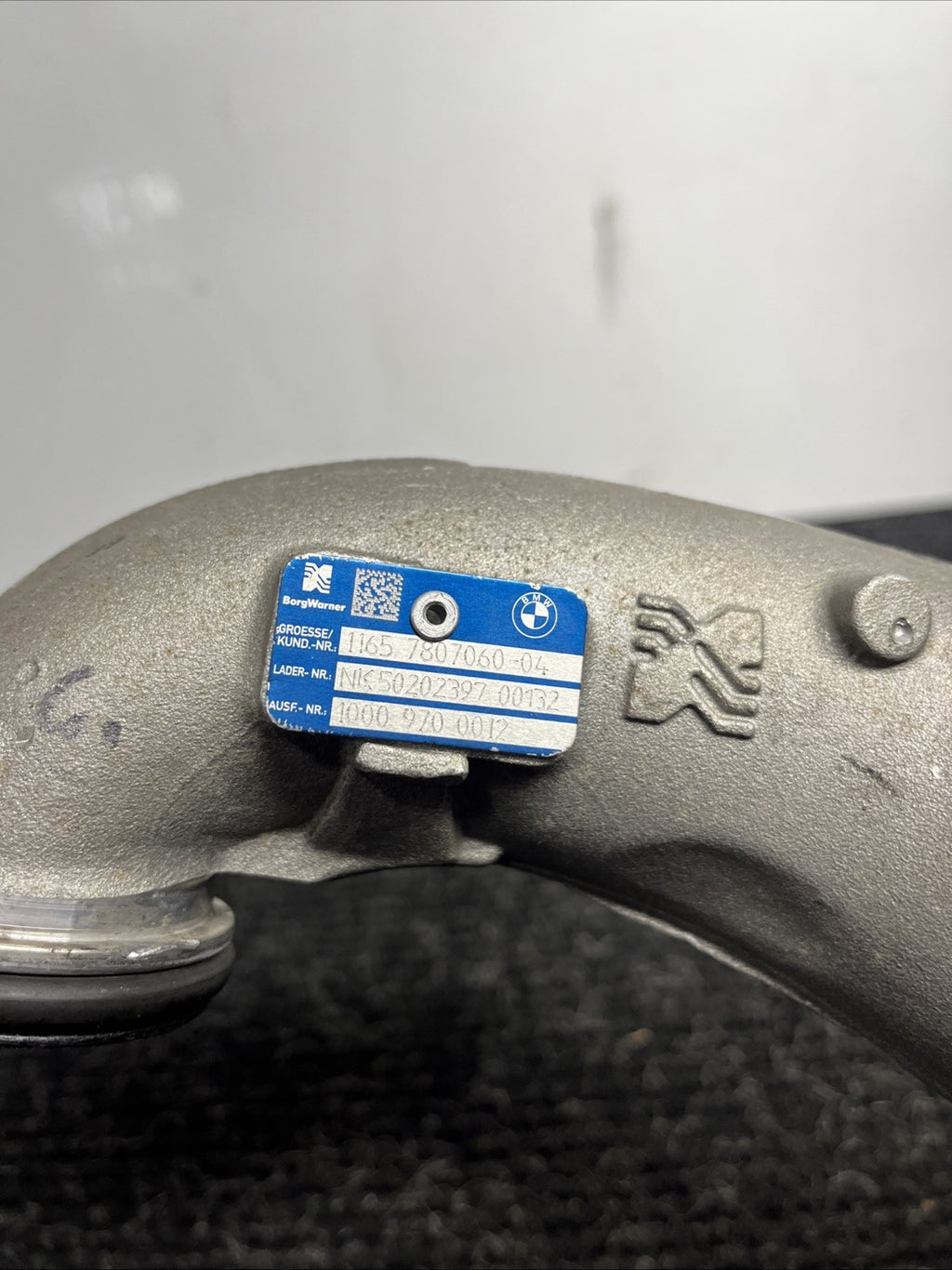 ☑️ 09-11 BMW E90 335d Turbocharger Tube Pipe Unit Assy 7807060 59001091178 OEM