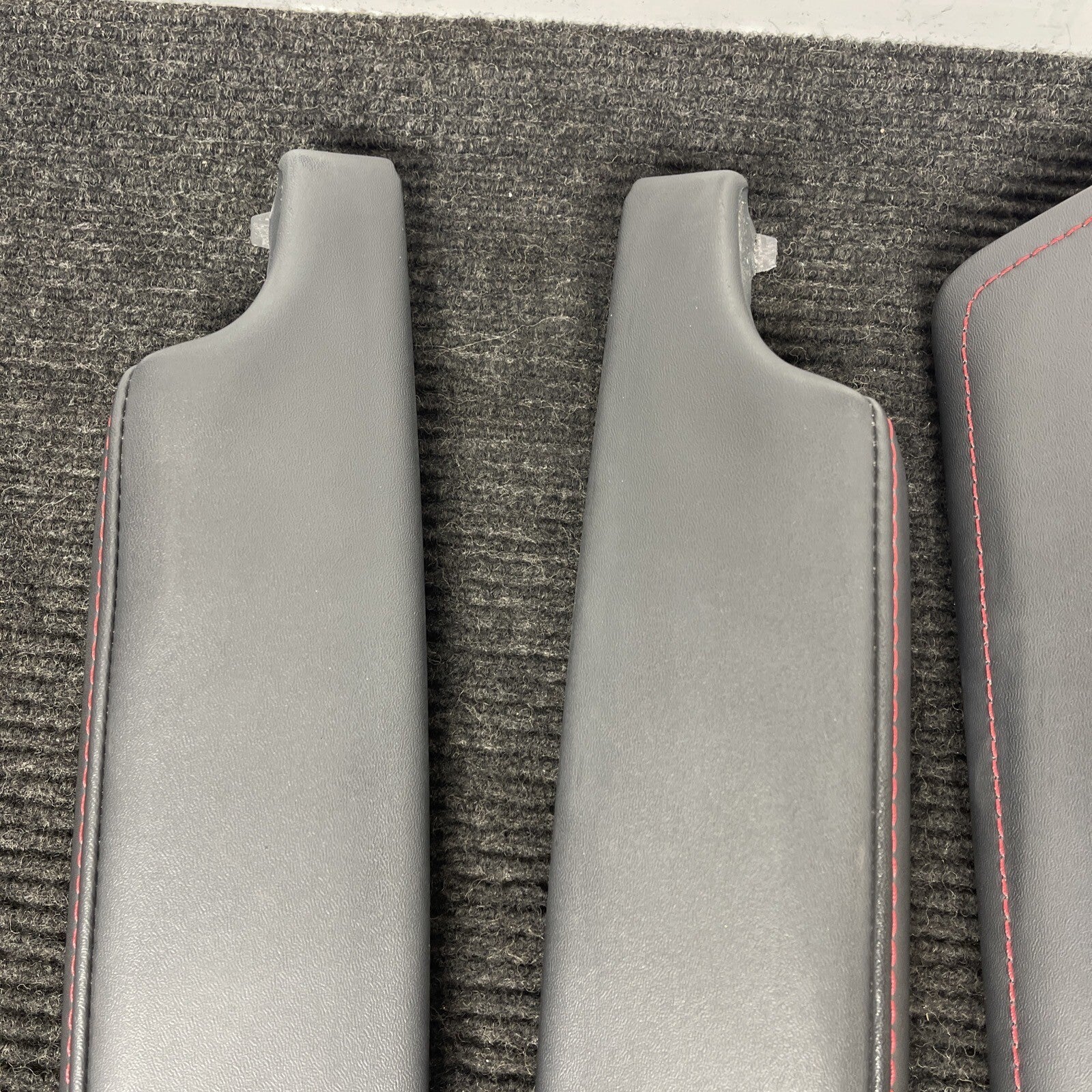 13-19 SCION FRS SUBARU BRZ 86 DOOR PANEL RED STITCHING LEATHER TRIM ARMREST SET