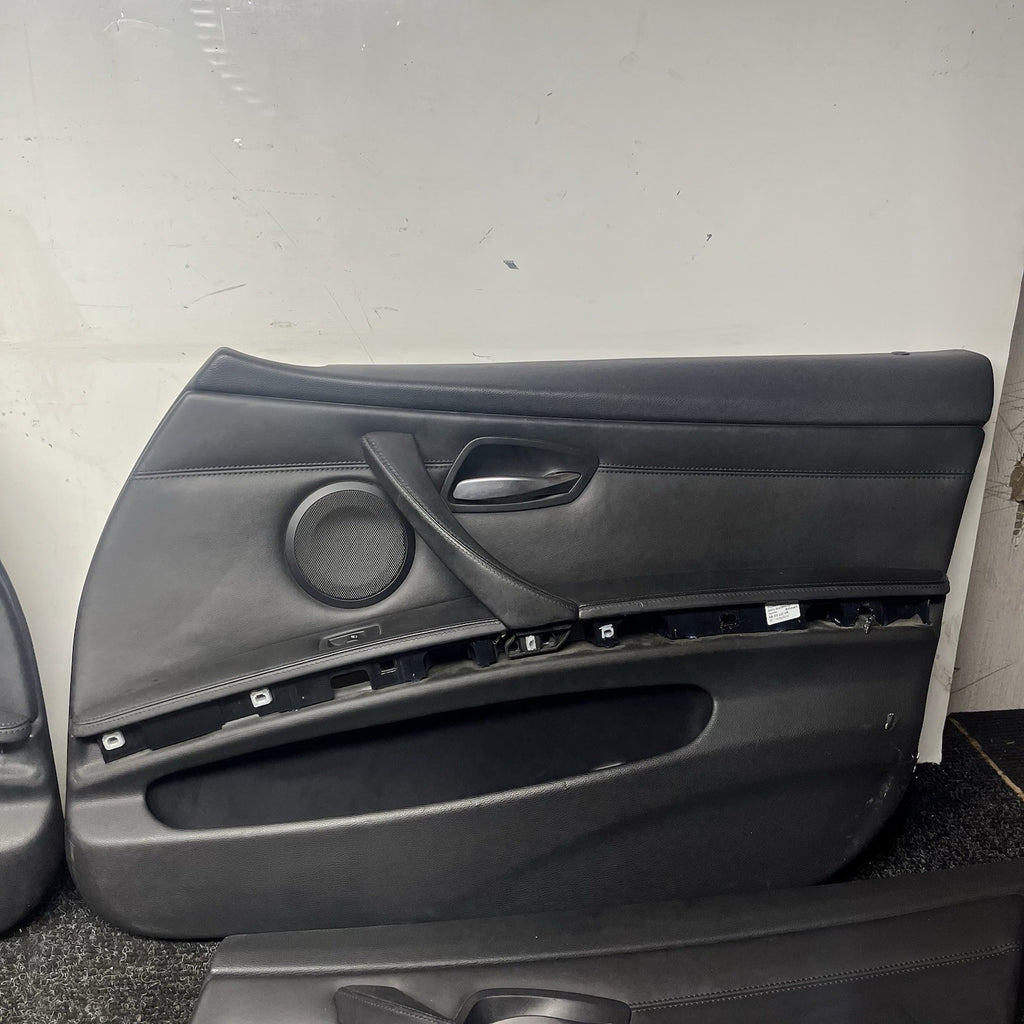 ☑️ 08-11 OEM BMW E90 M3 Sedan Full Set Door Card Panel Leather Novillo Black