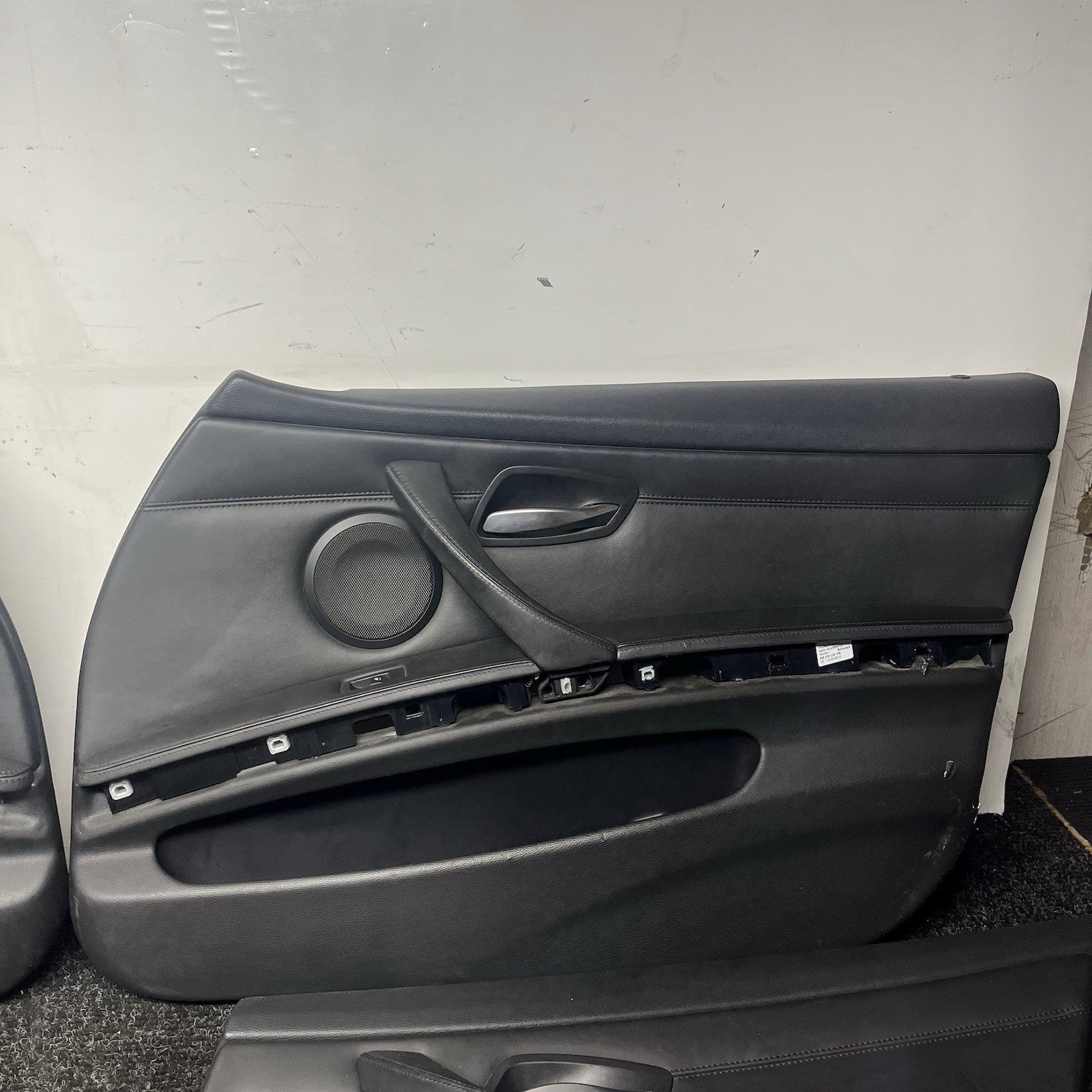 ☑️ 08-11 OEM BMW E90 M3 Sedan Full Set Door Card Panel Leather Novillo Black