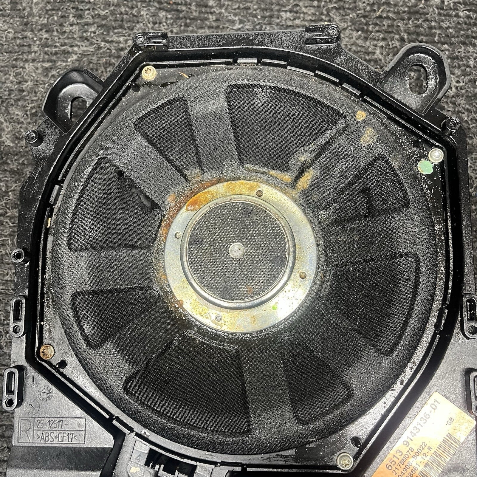 ☑️ 07-13 BMW E90 E92 328i 335i M3 Floor Speaker Subwoofer Passenger 9143136 OEM