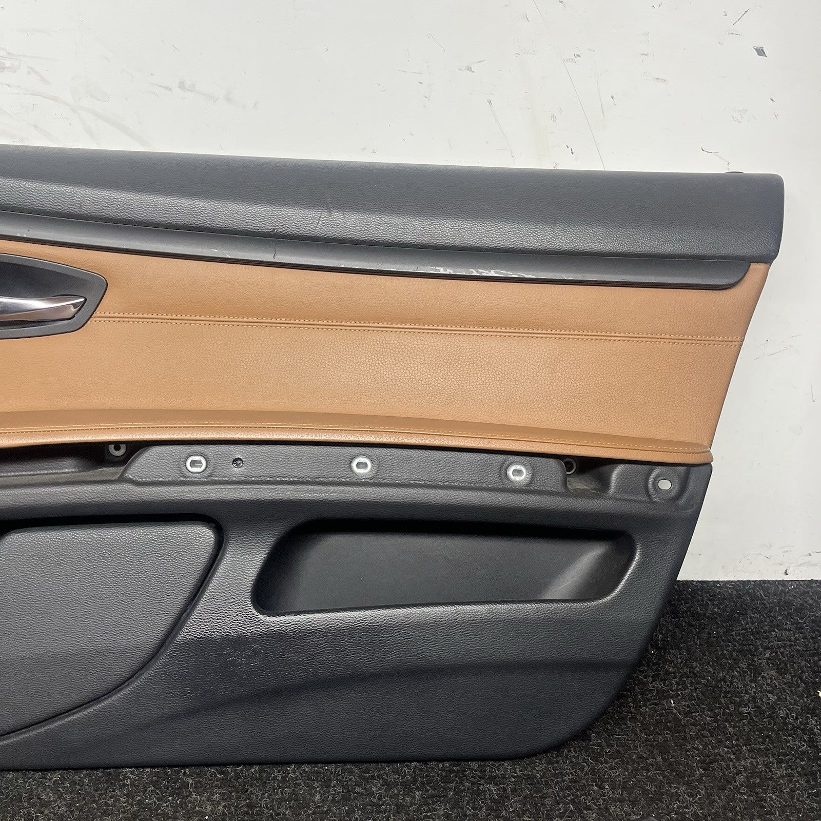 ☑️ 07-13 OEM BMW E92 E93 335 Front Left Right Door Cards Panels Saddle Brown SET