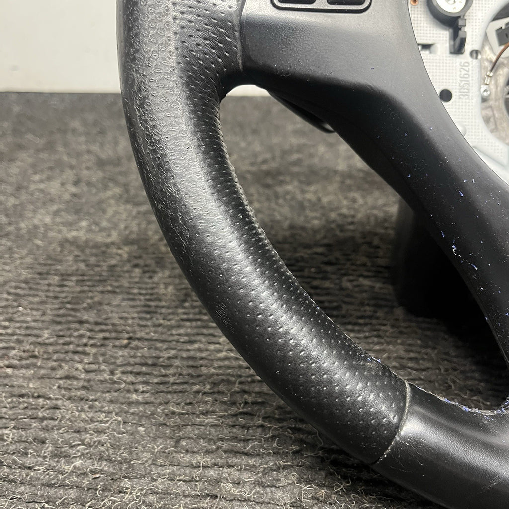 ☑️OEM BMW E82 E88 E90 Steering Wheel M SPORT PERFORATED Black Leather w/Shifters