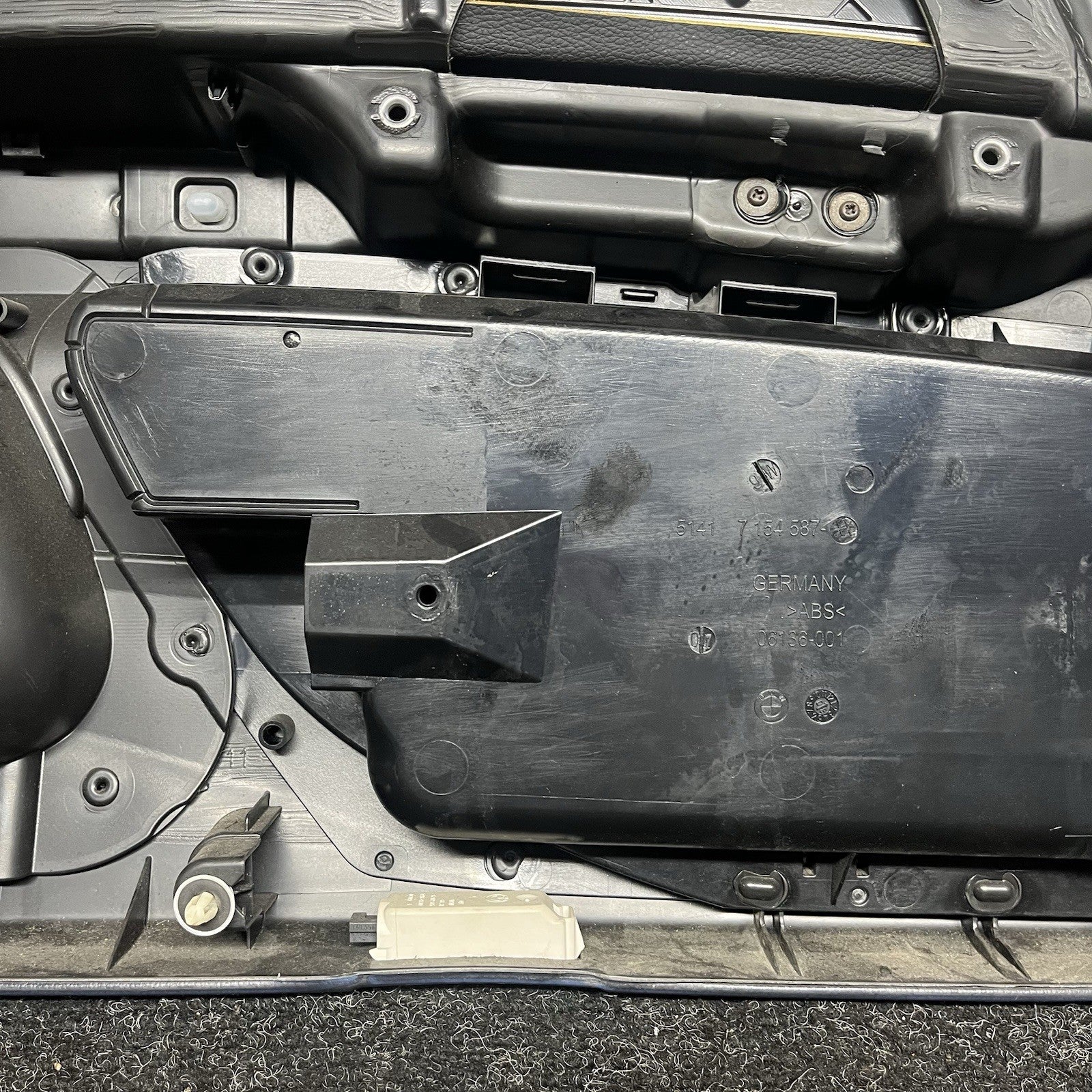 ☑️ 07-13 OEM BMW E93 E92 Front Passenger Door Card Panels Black Dakota LEATHER