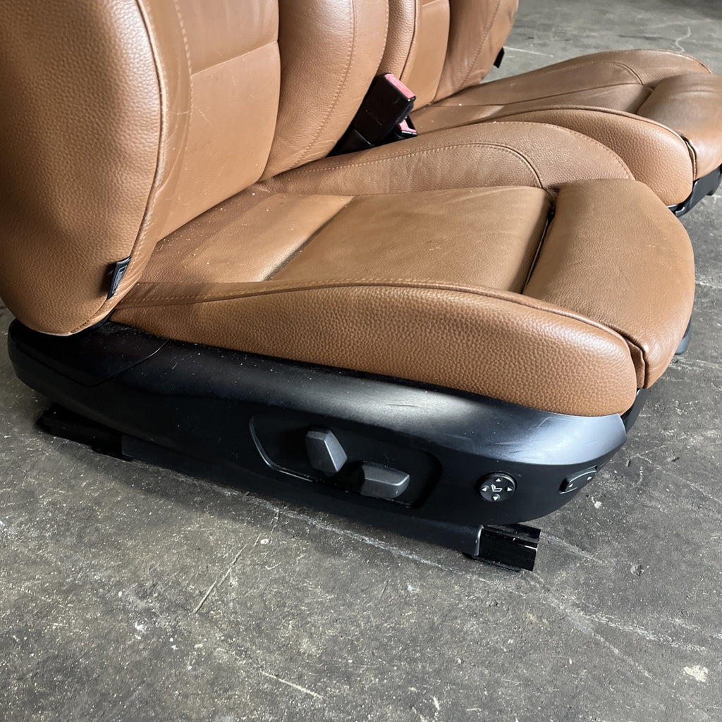 ☑️ BMW E92 328 335 2dr Front & Right Interior Sport Seat Set Saddle Brown OEM