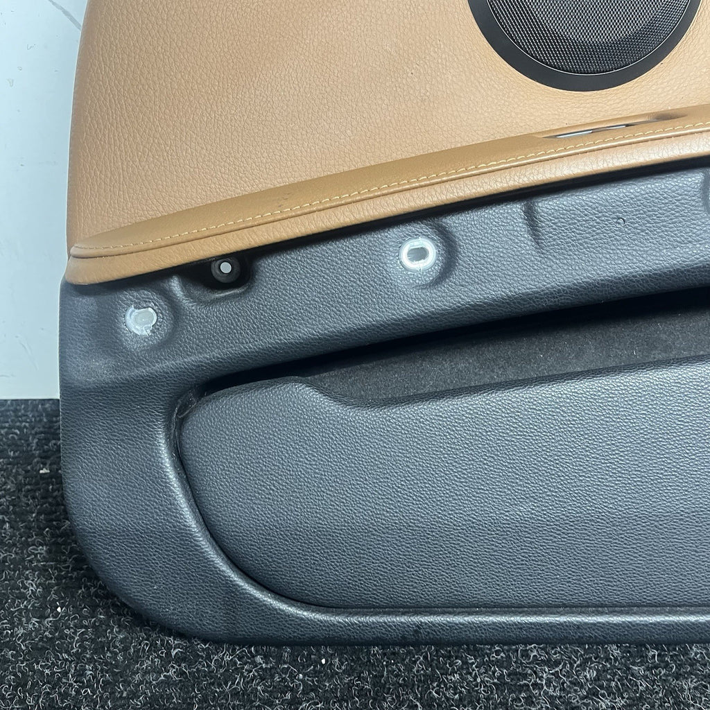 ☑️ 07-13 OEM BMW E92 E93 335 Front Left Right Door Cards Panels Saddle Brown SET