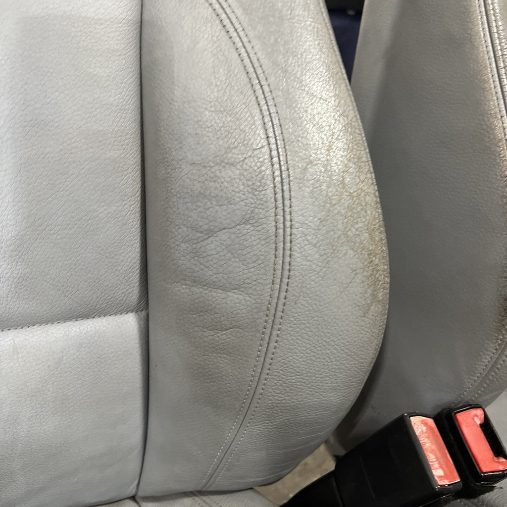 ☑️ 2008-2013 BMW E82 1-Series Coupe Leather Front Sport Seat Pair Grey OEM