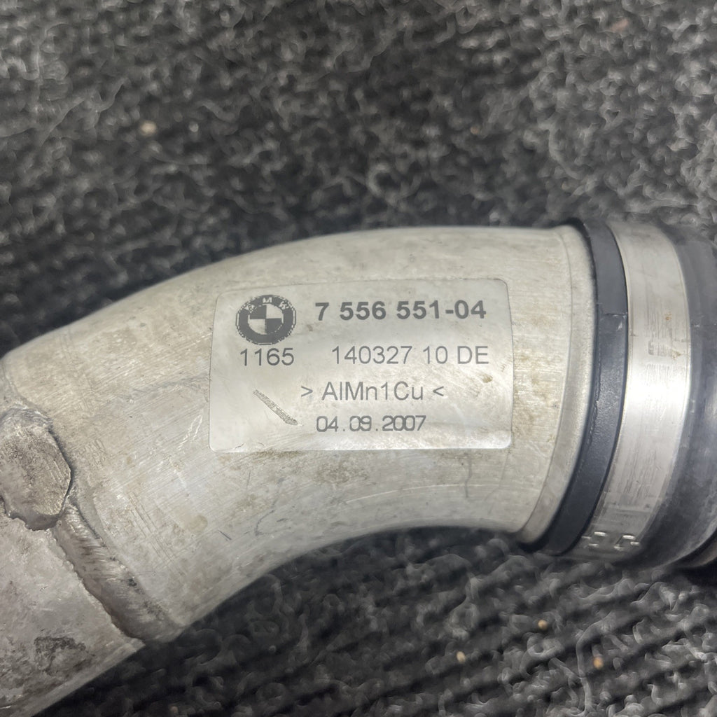 ☑️ 07-13 BMW E92 335I 3.0L L6 INTER COOLER TURBOCHARGER INLET AIR PIPE OEM