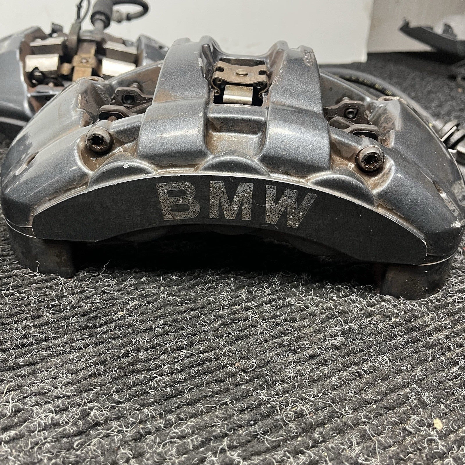 ☑️BMW E82 E88 135i FRONT REAR BRAKE CALIPERS SET FOUR BREMBO GREY GRAY 08-13 OEM